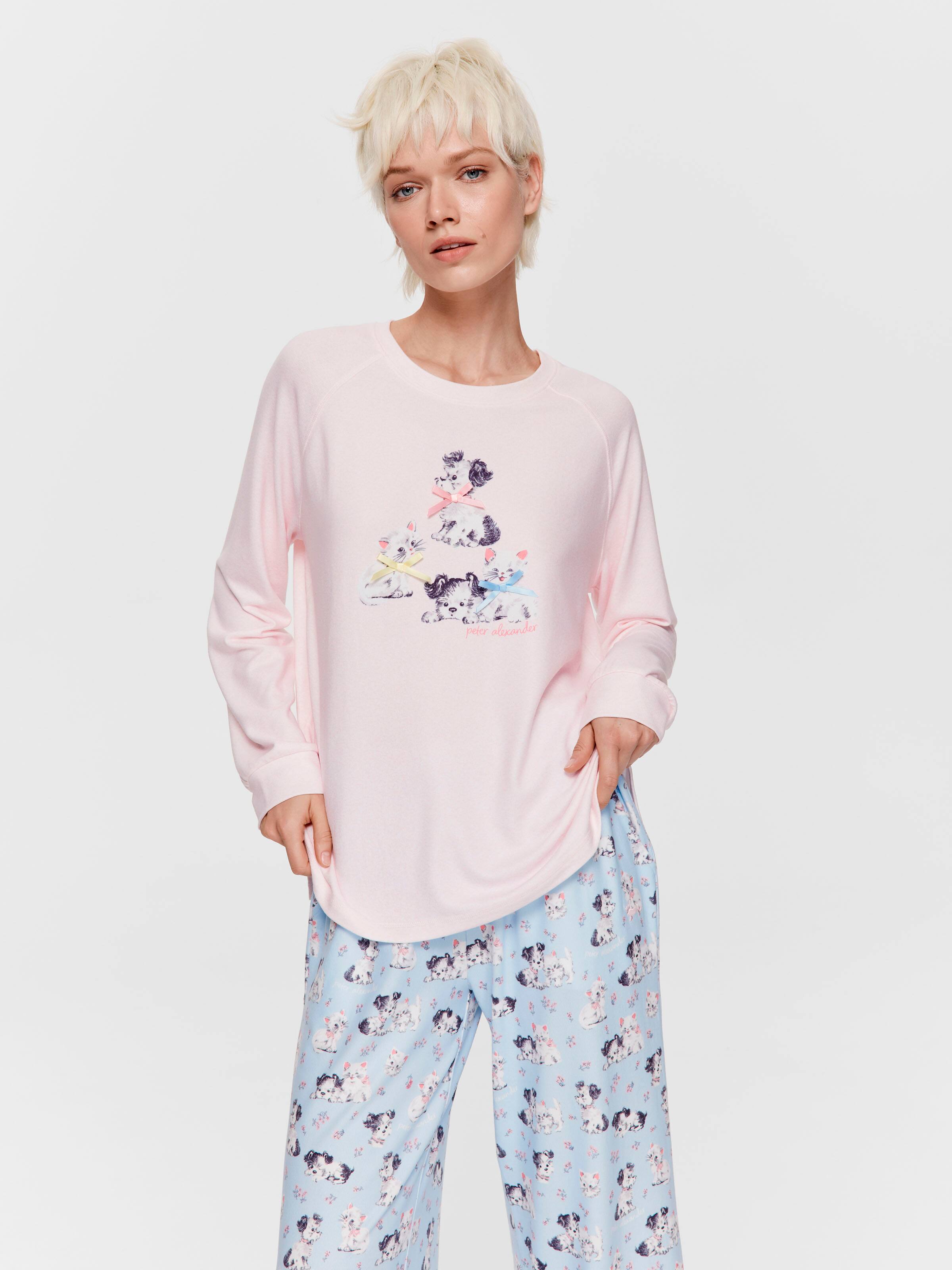 Vintage Animals Plush Pj Top