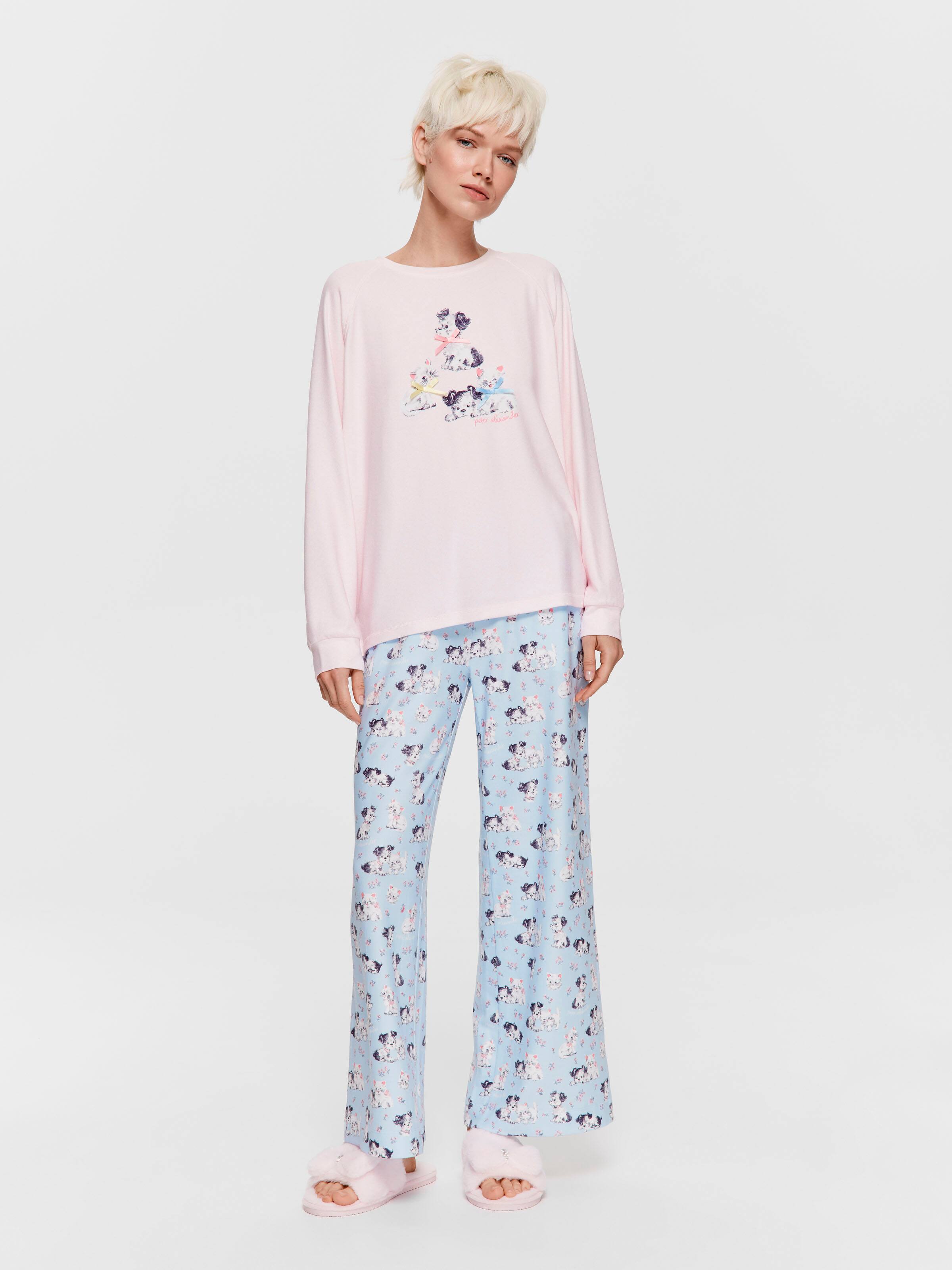 Vintage Animals Plush Pj Top