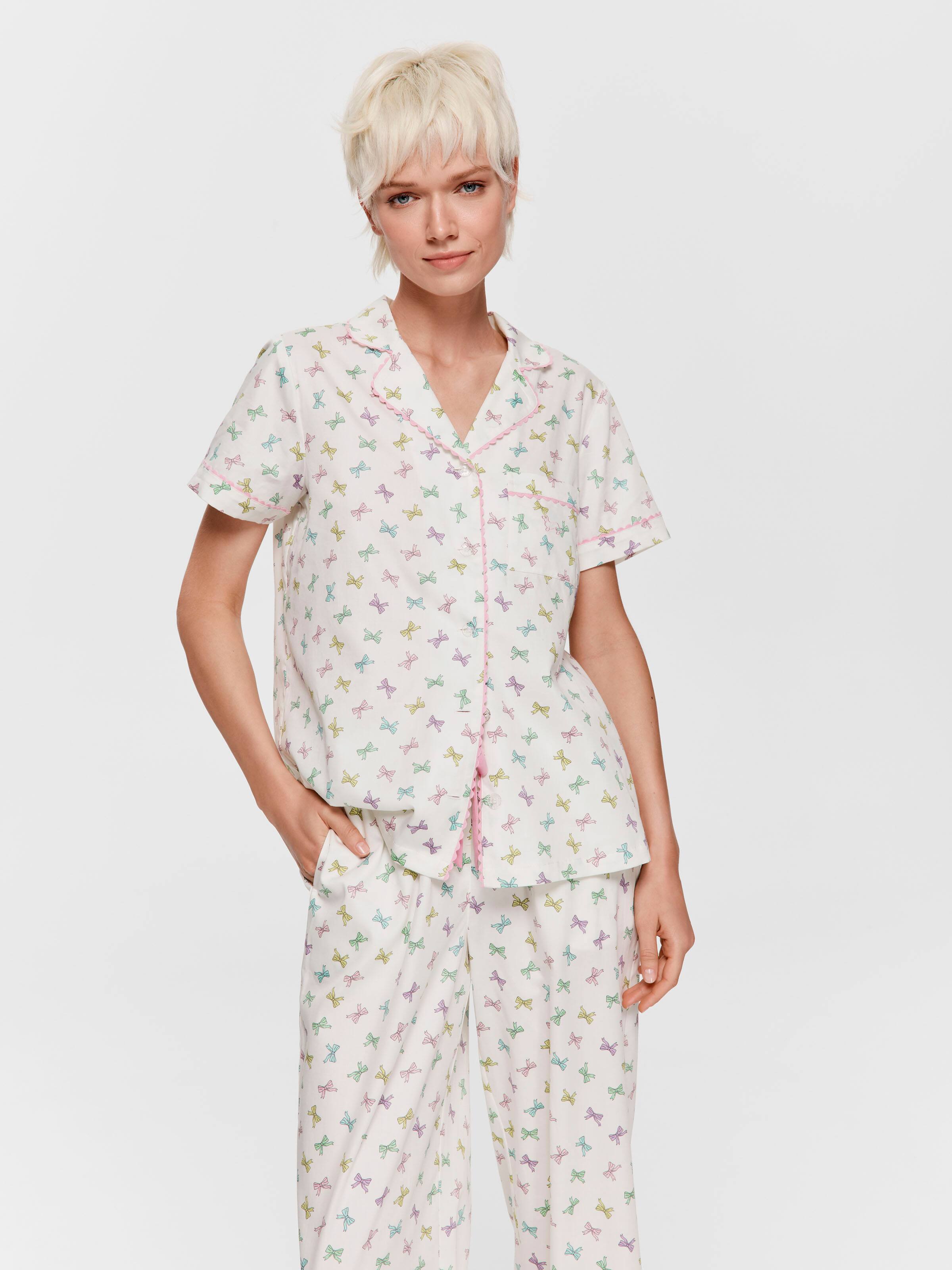 Sweet Bow 100% Cotton Sateen Pj Set