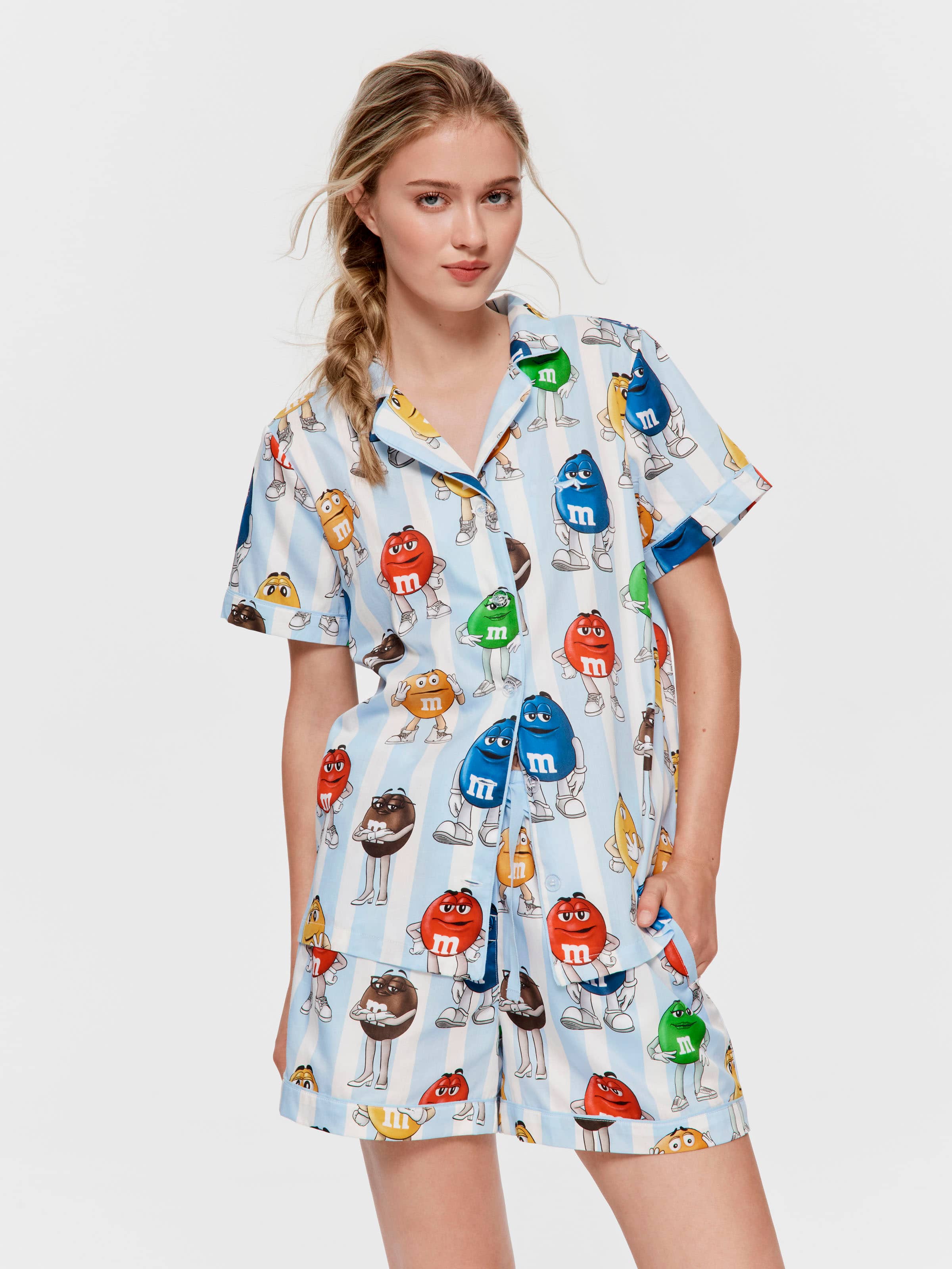 M&M 100% Cotton Sateen Shortie Pj Set