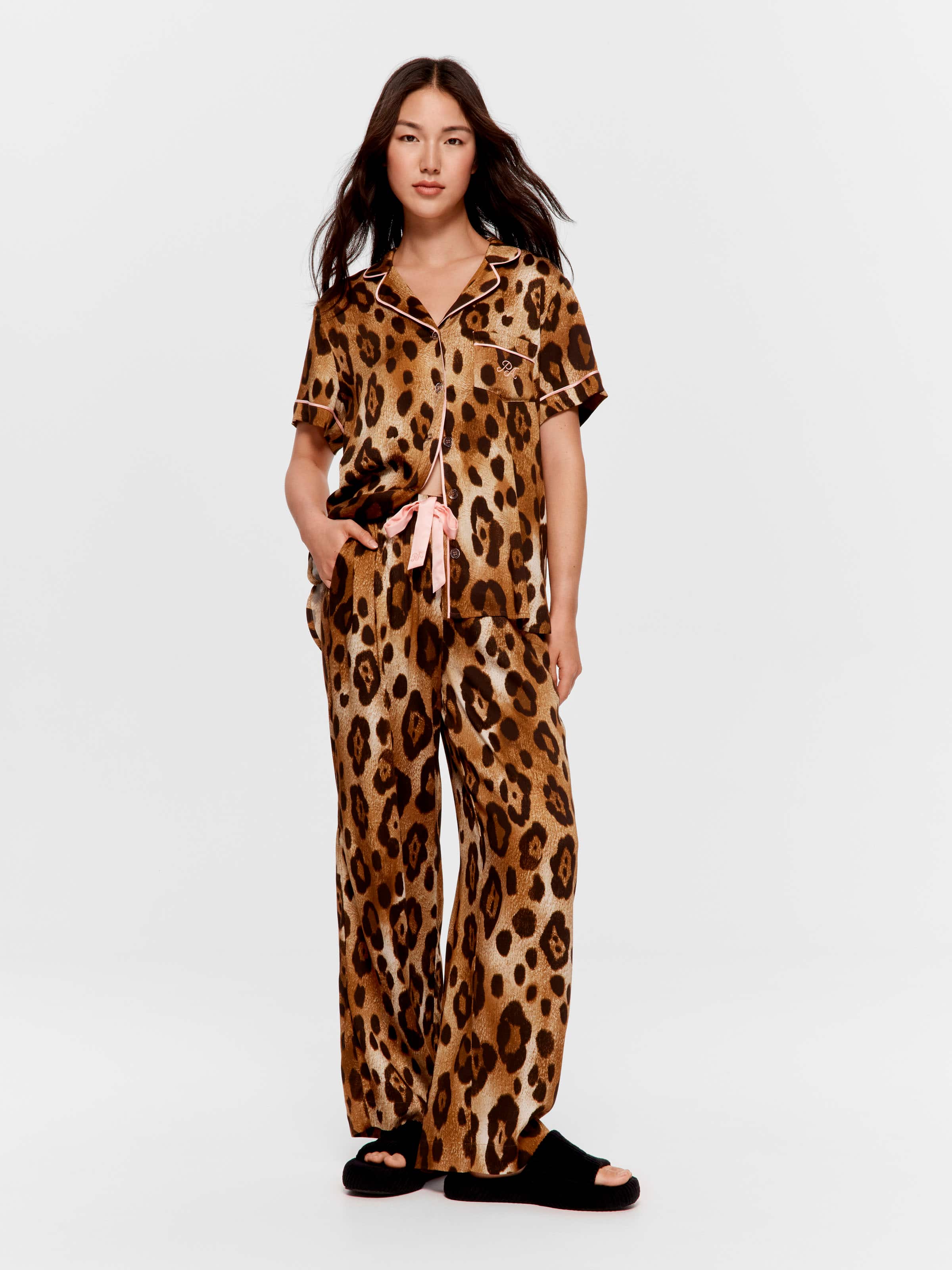 Leopard Wide Leg Pj Bottom
