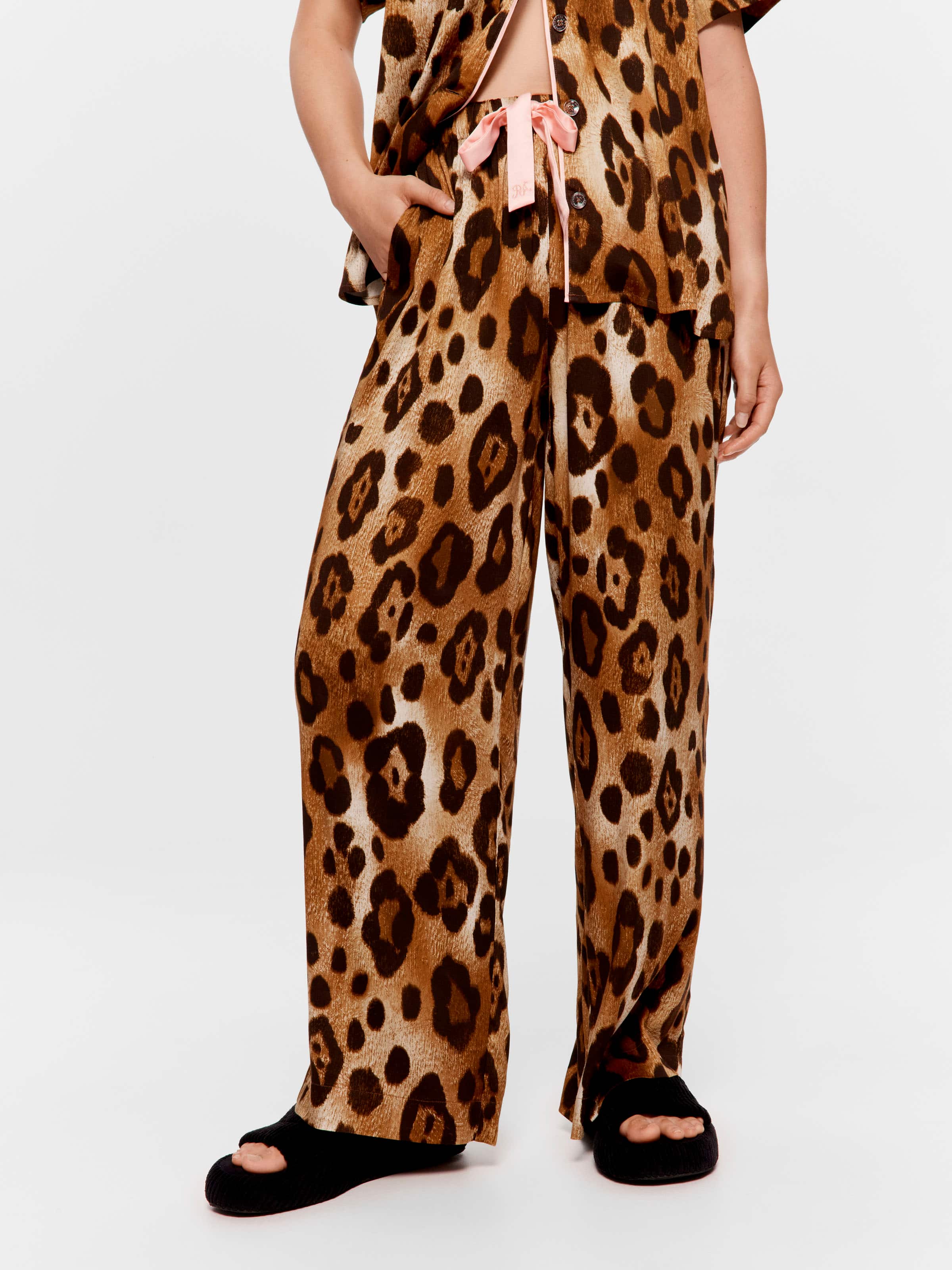 Leopard Wide Leg Pj Bottom