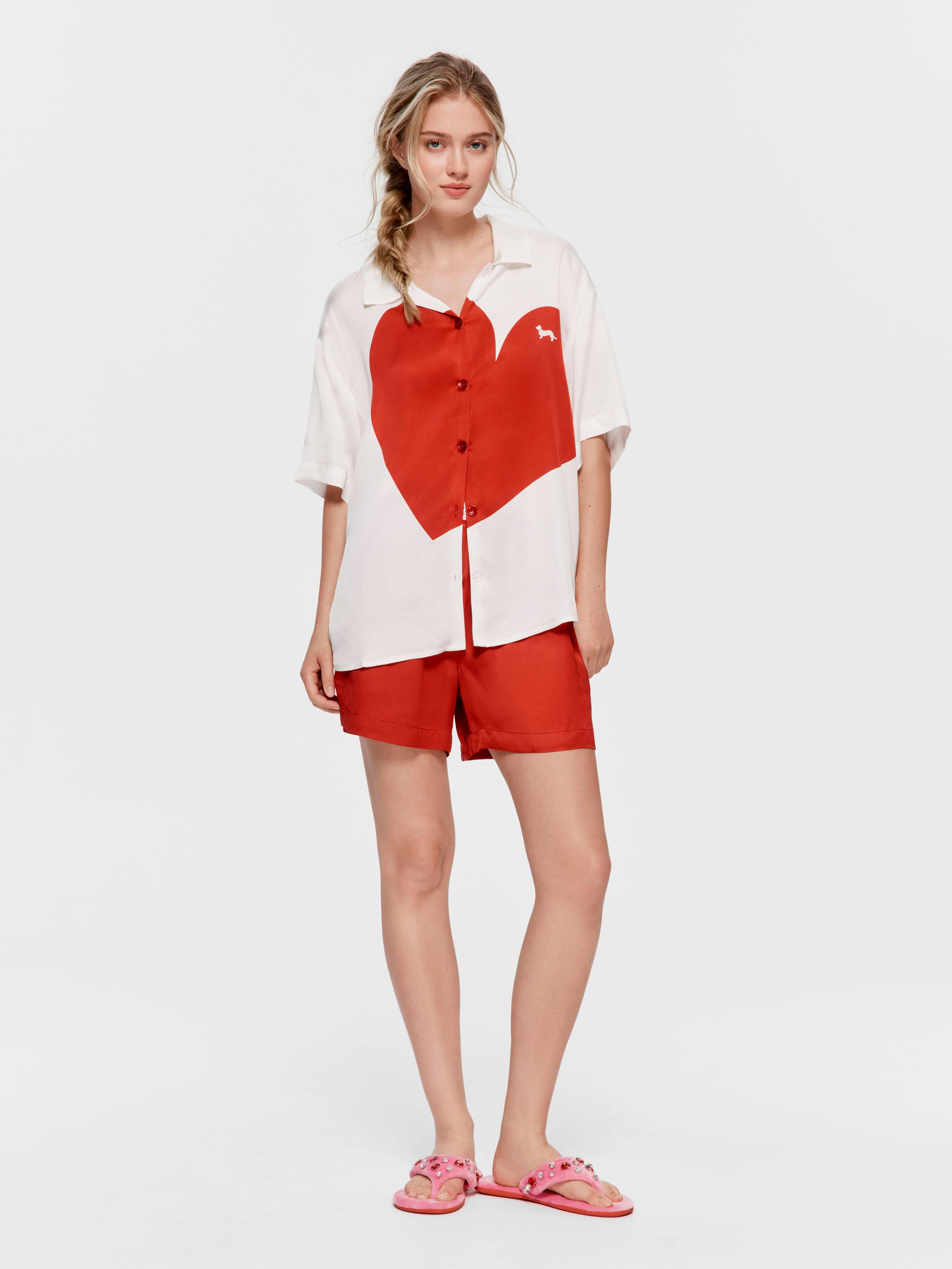Valentine's Heart Satin Pj Set