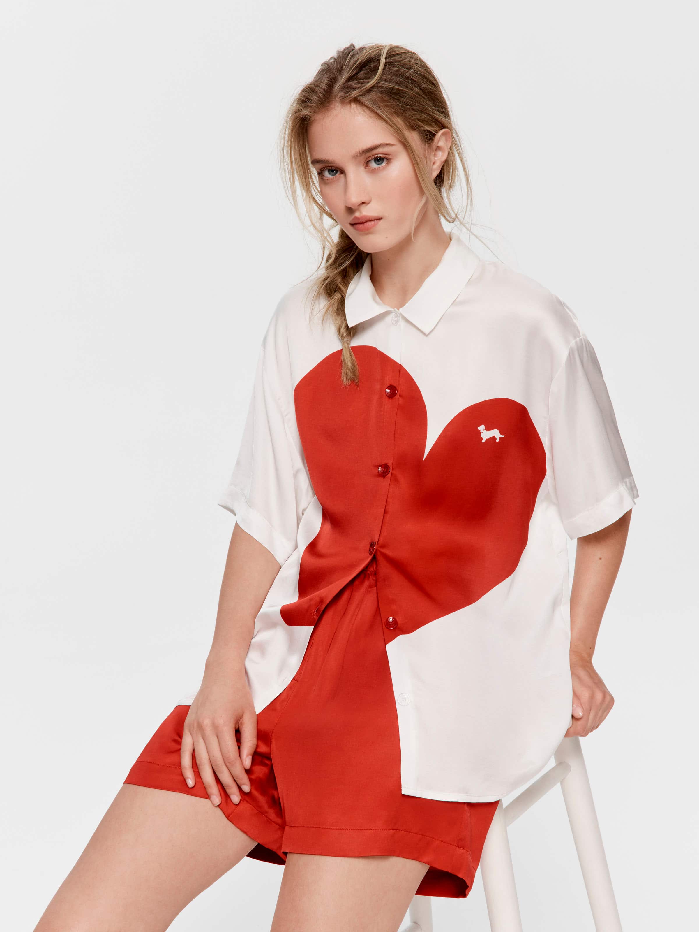 Valentine's Heart Satin Pj Set