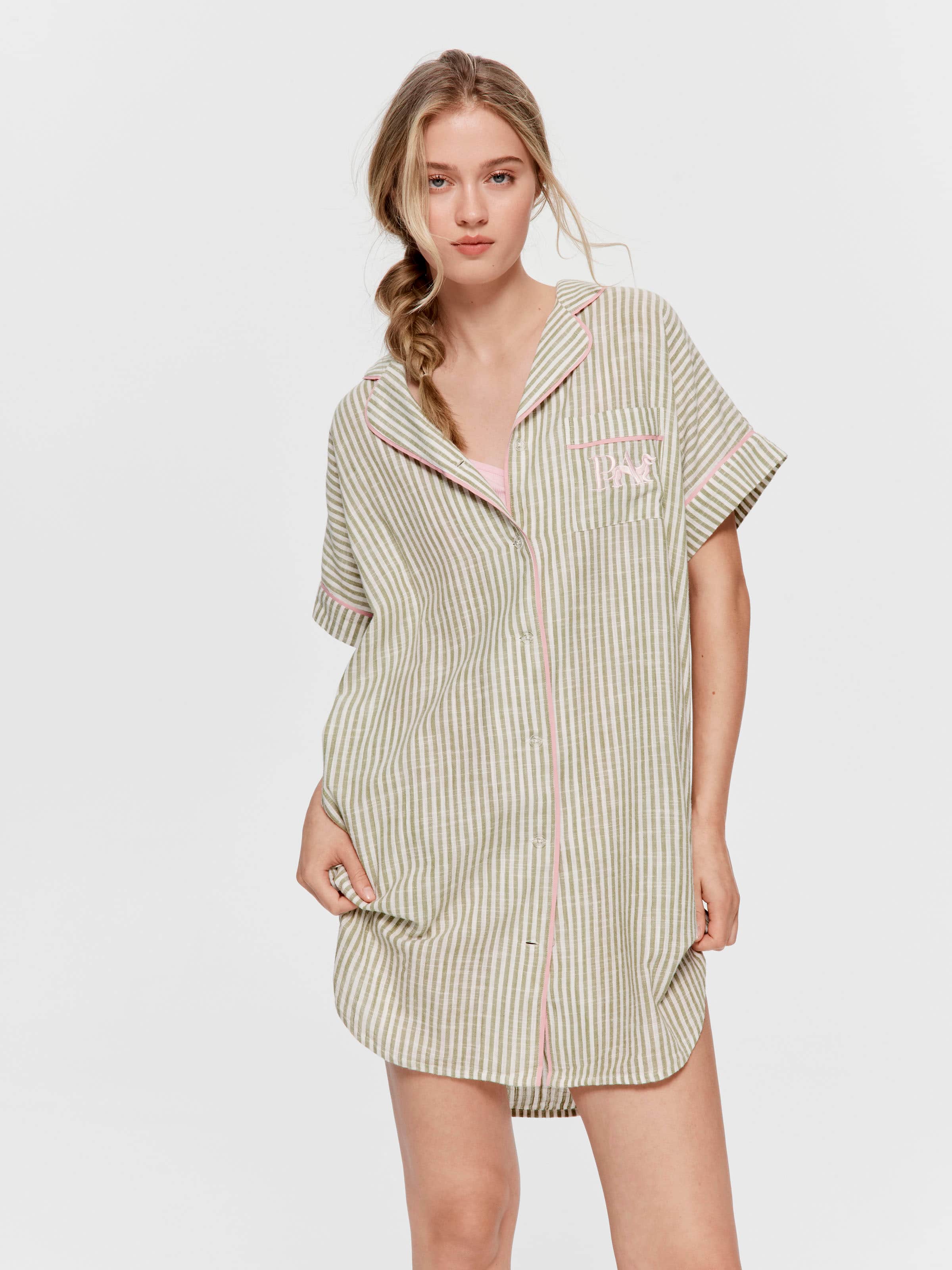 Sage Stripe Nightshirt