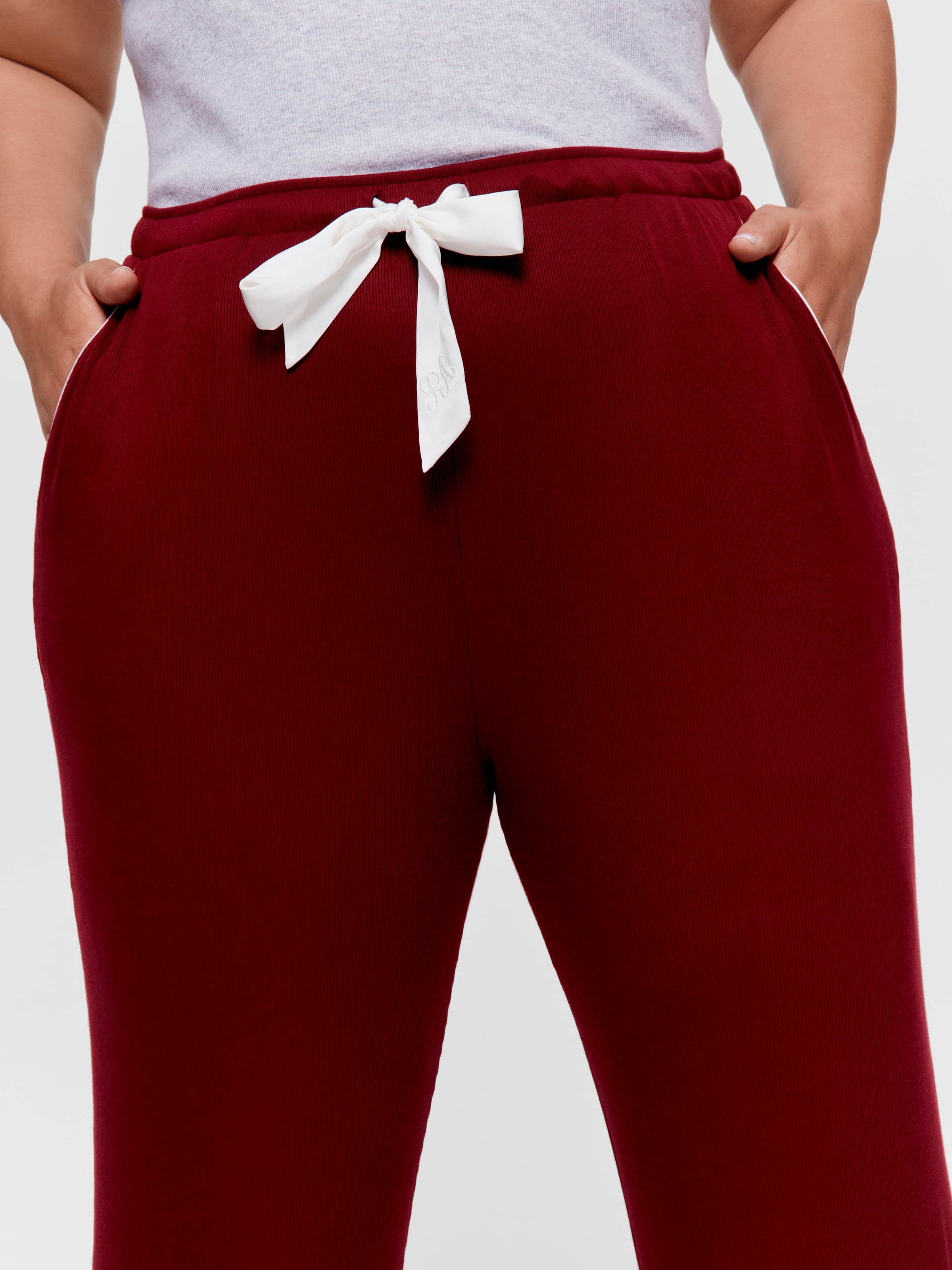 P.A. Plus Auburn Bamboo Rib Straight Leg Pj Bottom