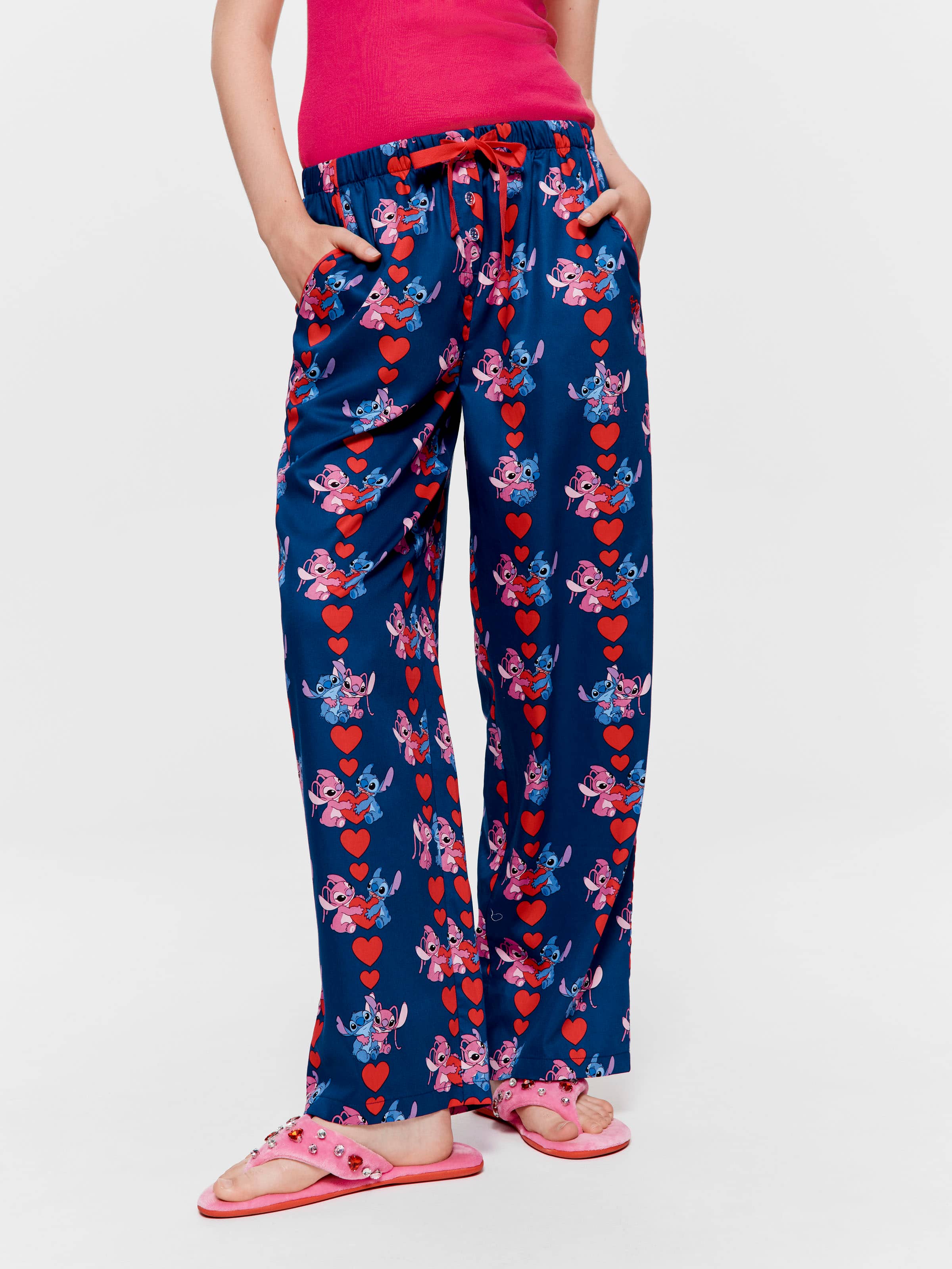 Disney Stitch & Angel 100% Cotton Sateen Pj Bottom