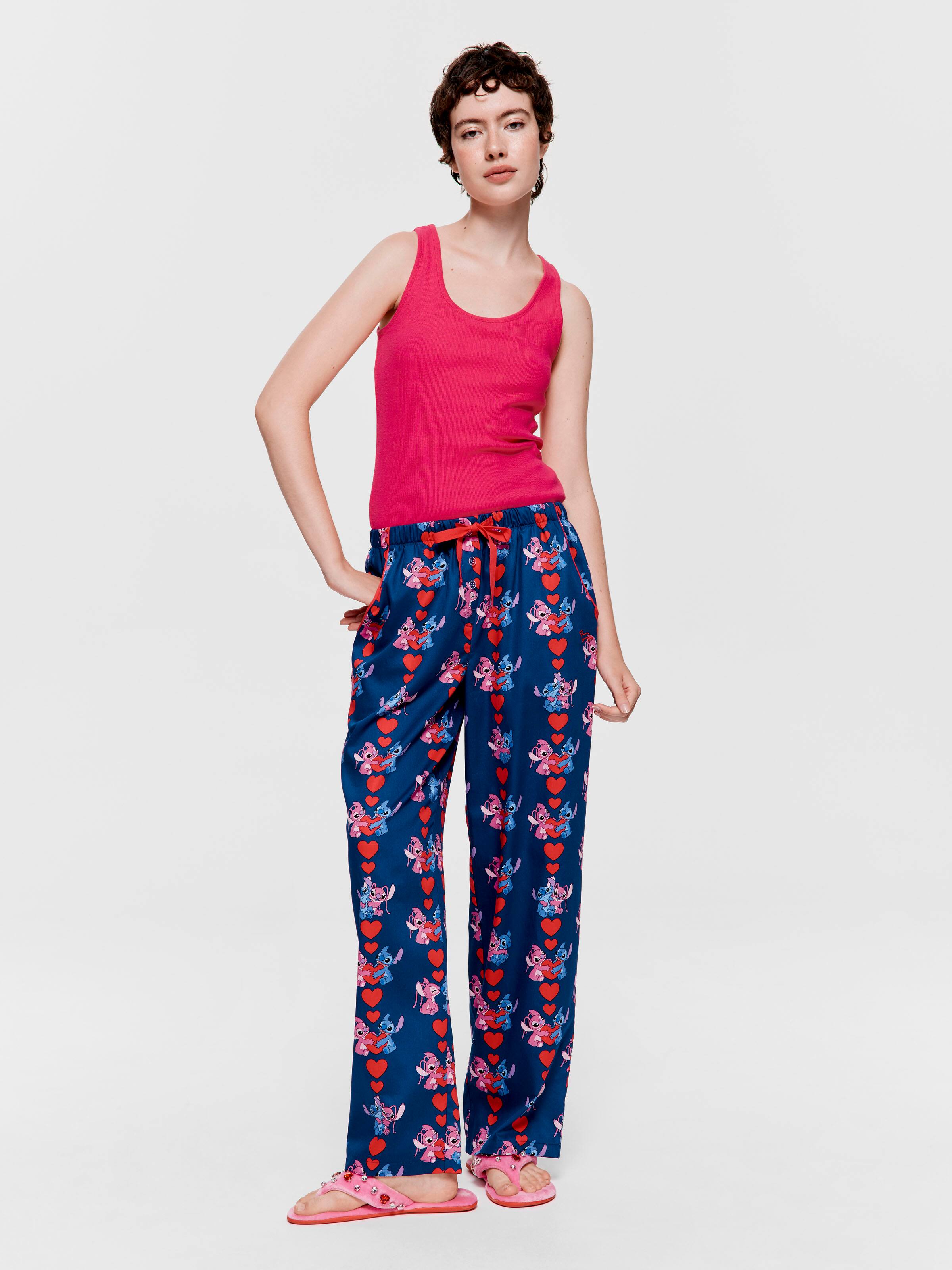 Disney Stitch & Angel 100% Cotton Sateen Pj Bottom