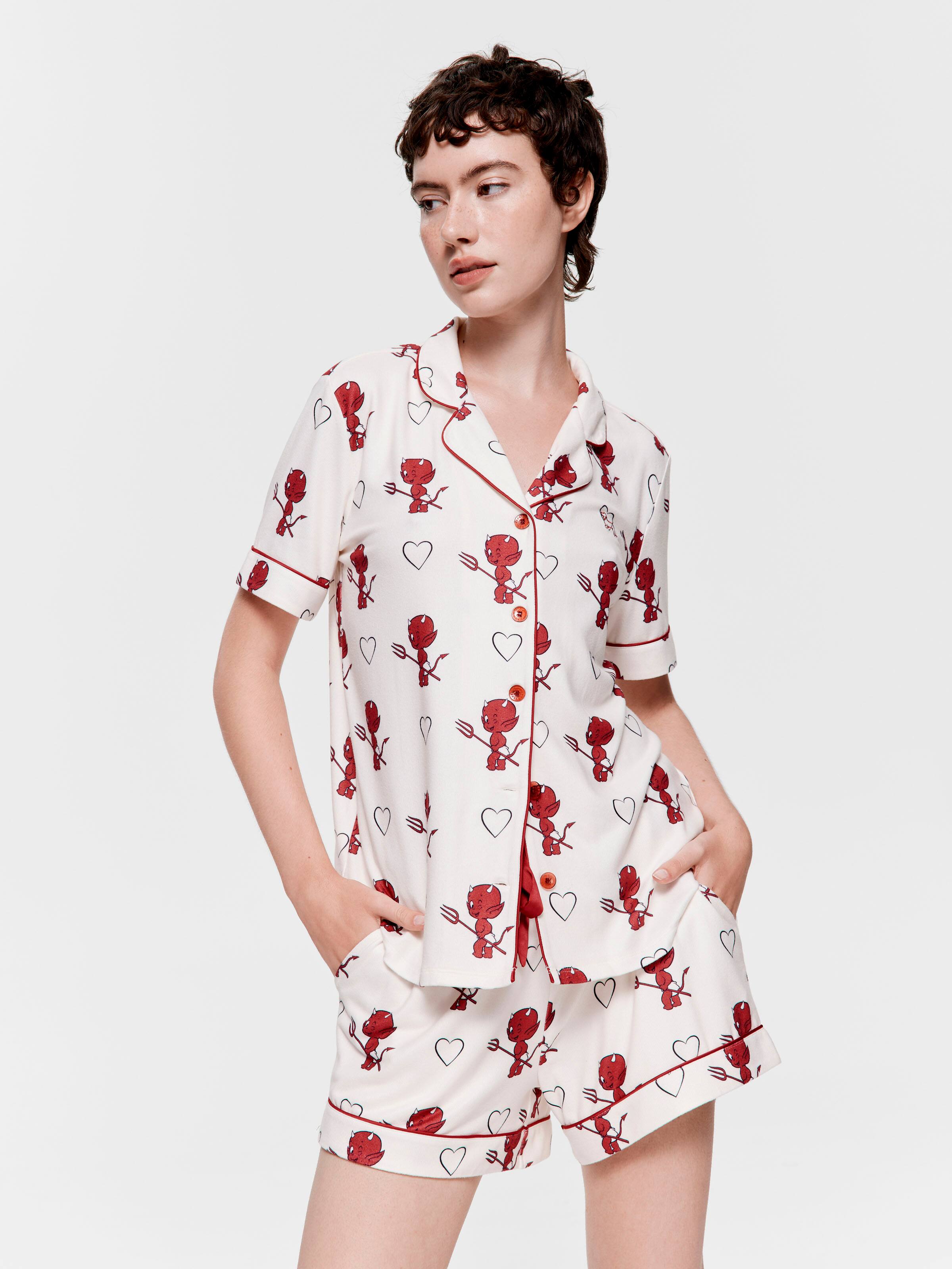 Hot Stuff Plush Shortie Pj Set