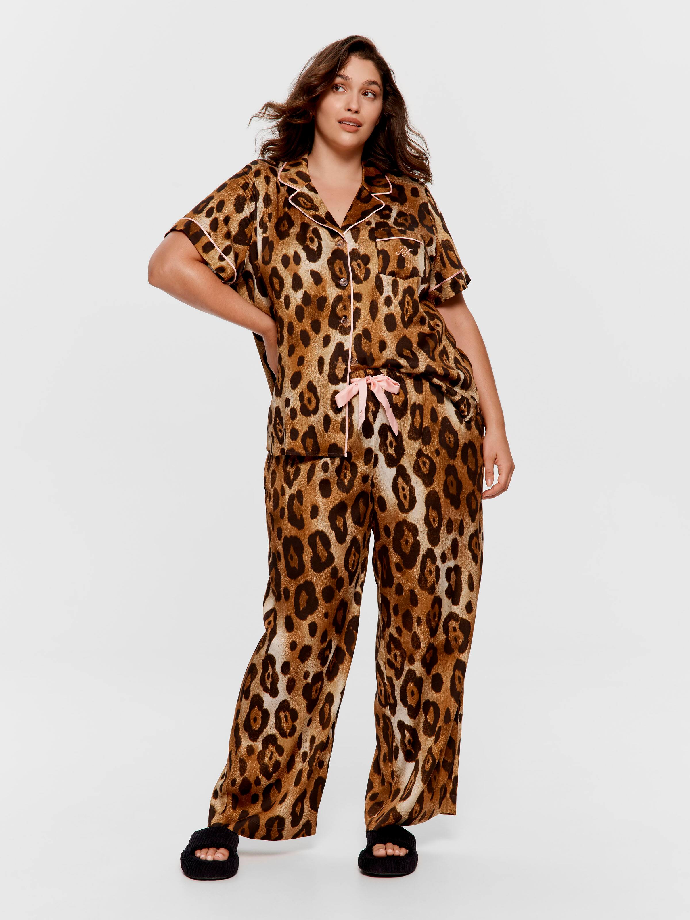 P.A. Plus Leopard Wide Leg Pj Bottom