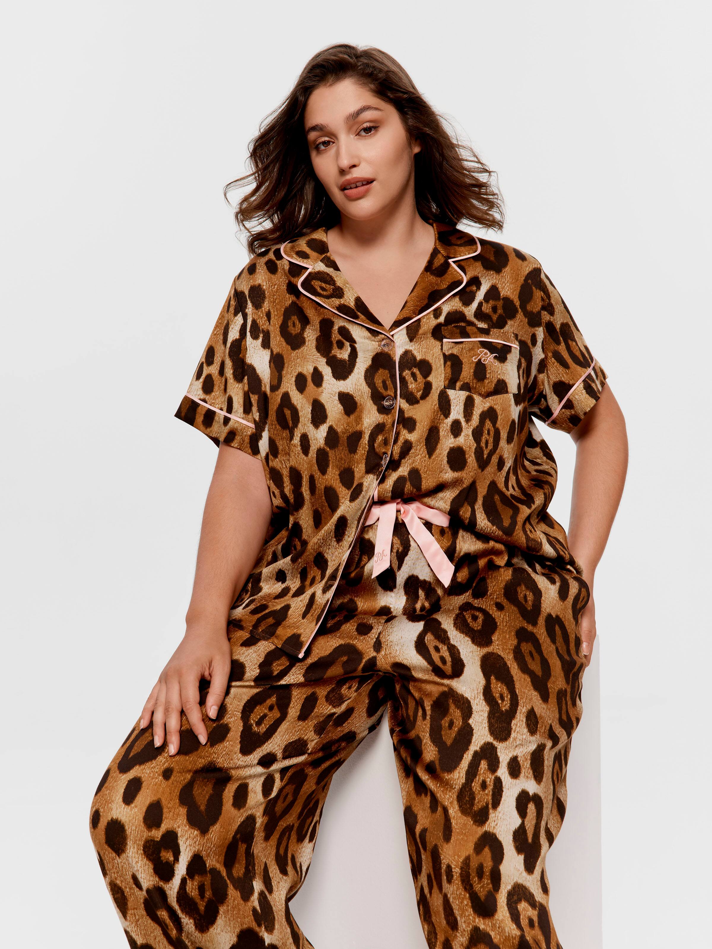 P.A. Plus Leopard Wide Leg Pj Bottom