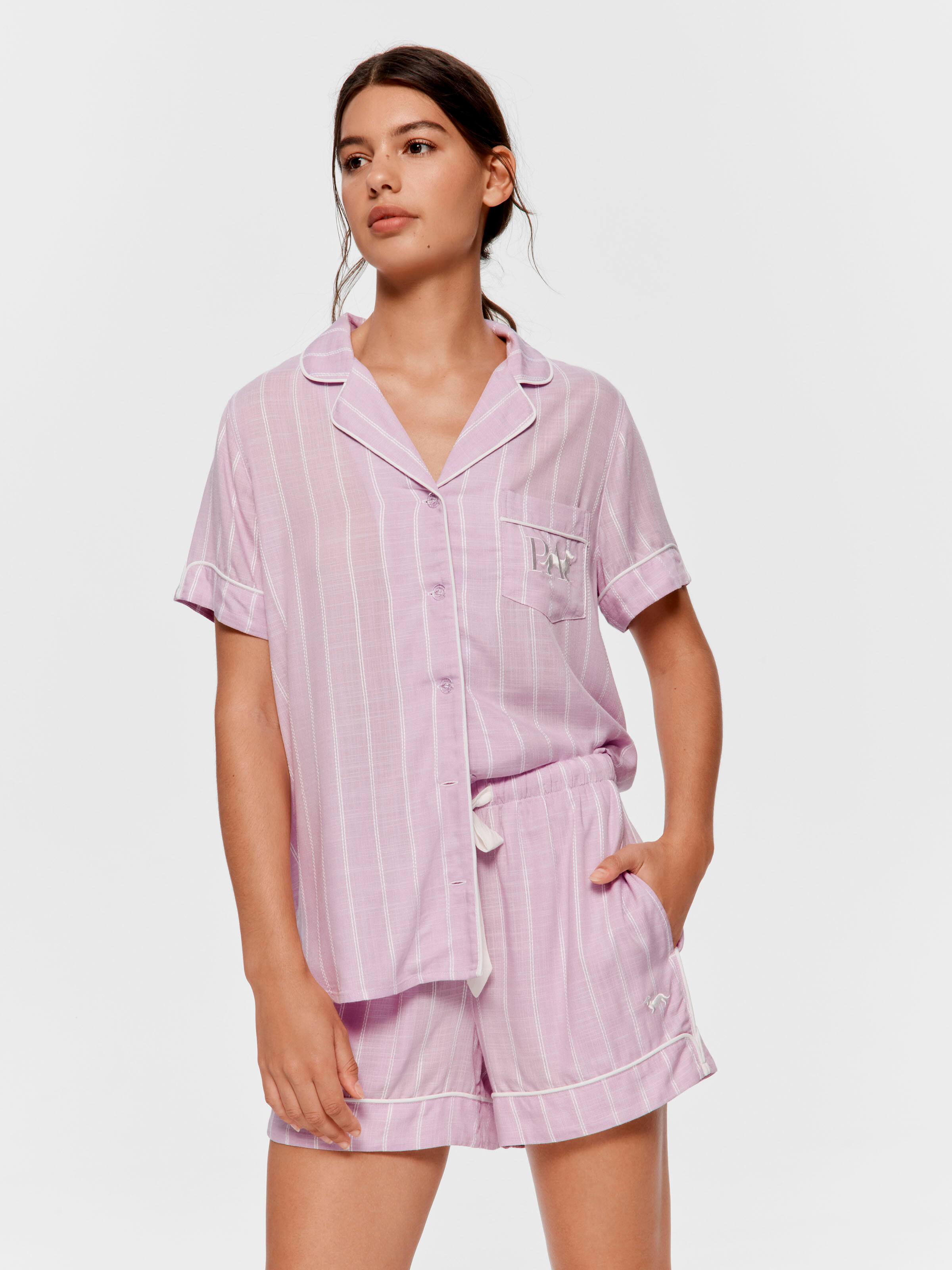 Textured Lavender Pj Short