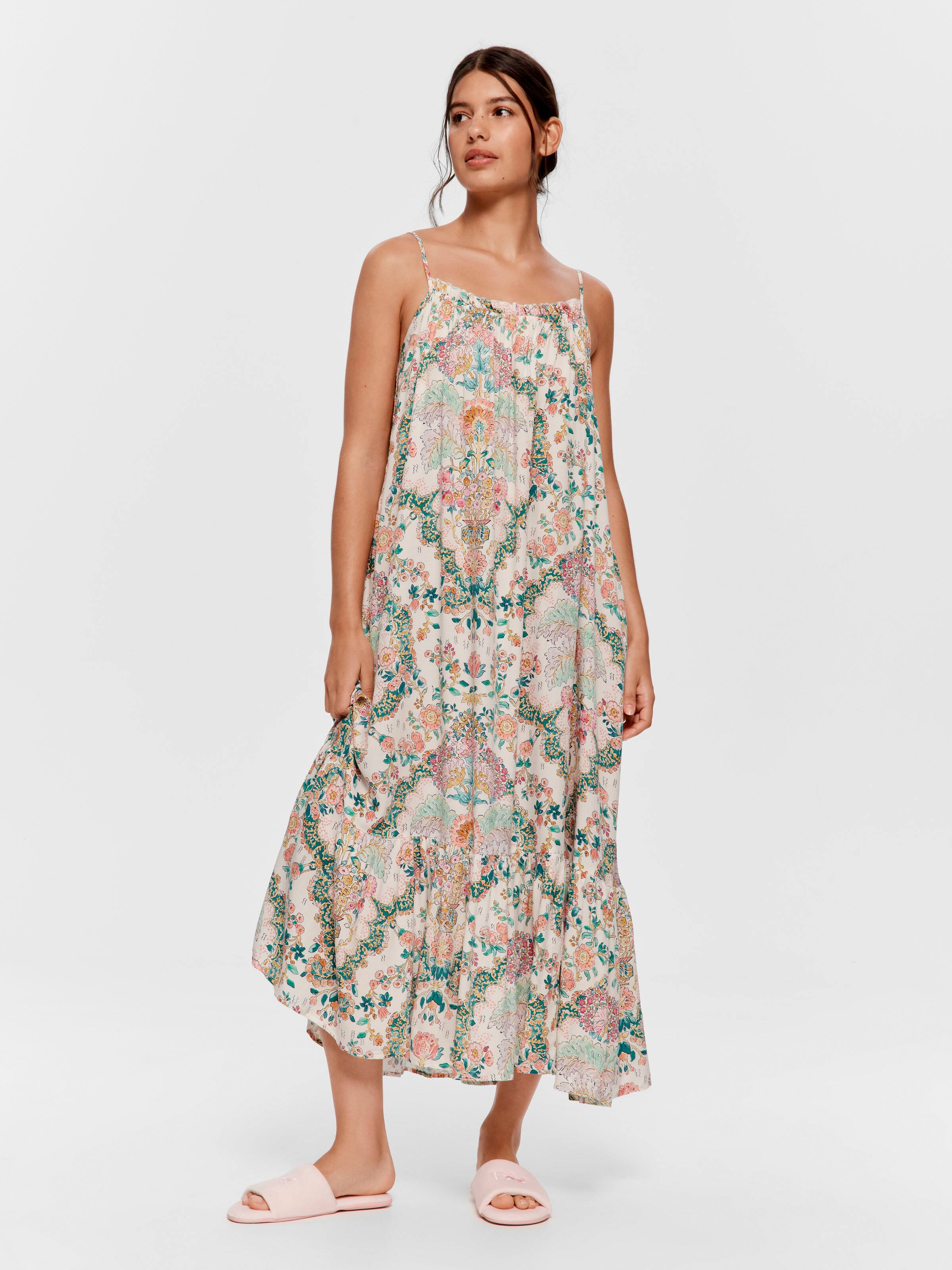 Summer Floral Long Fashion Nightdress