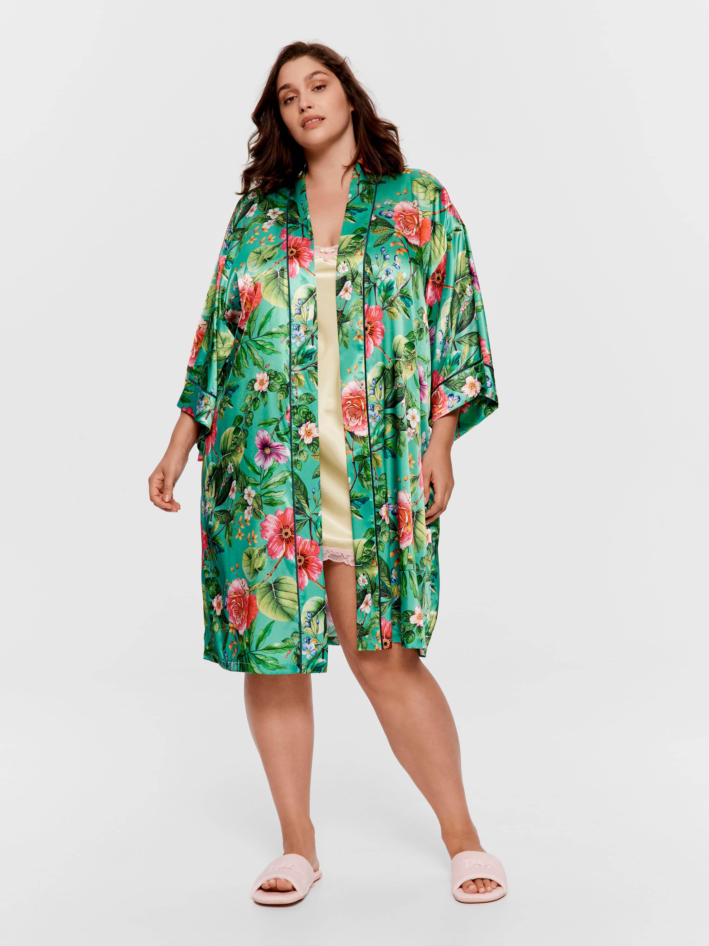 P.A. Plus Wallpaper Satin Fashion Robe