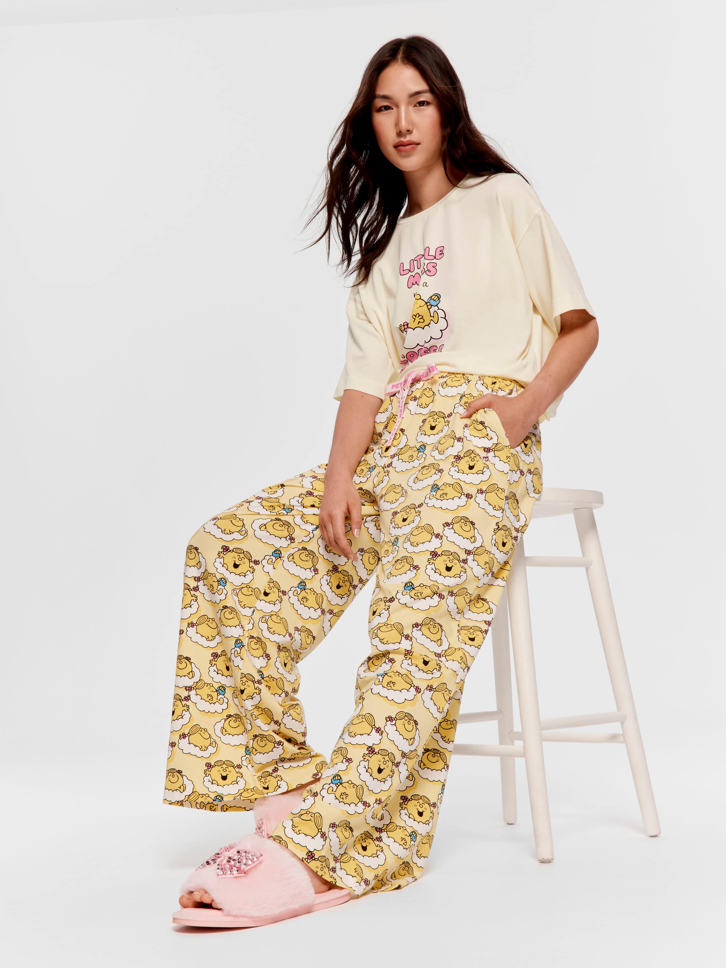 Little Miss Coffee Break Wide Leg Pj Bottom