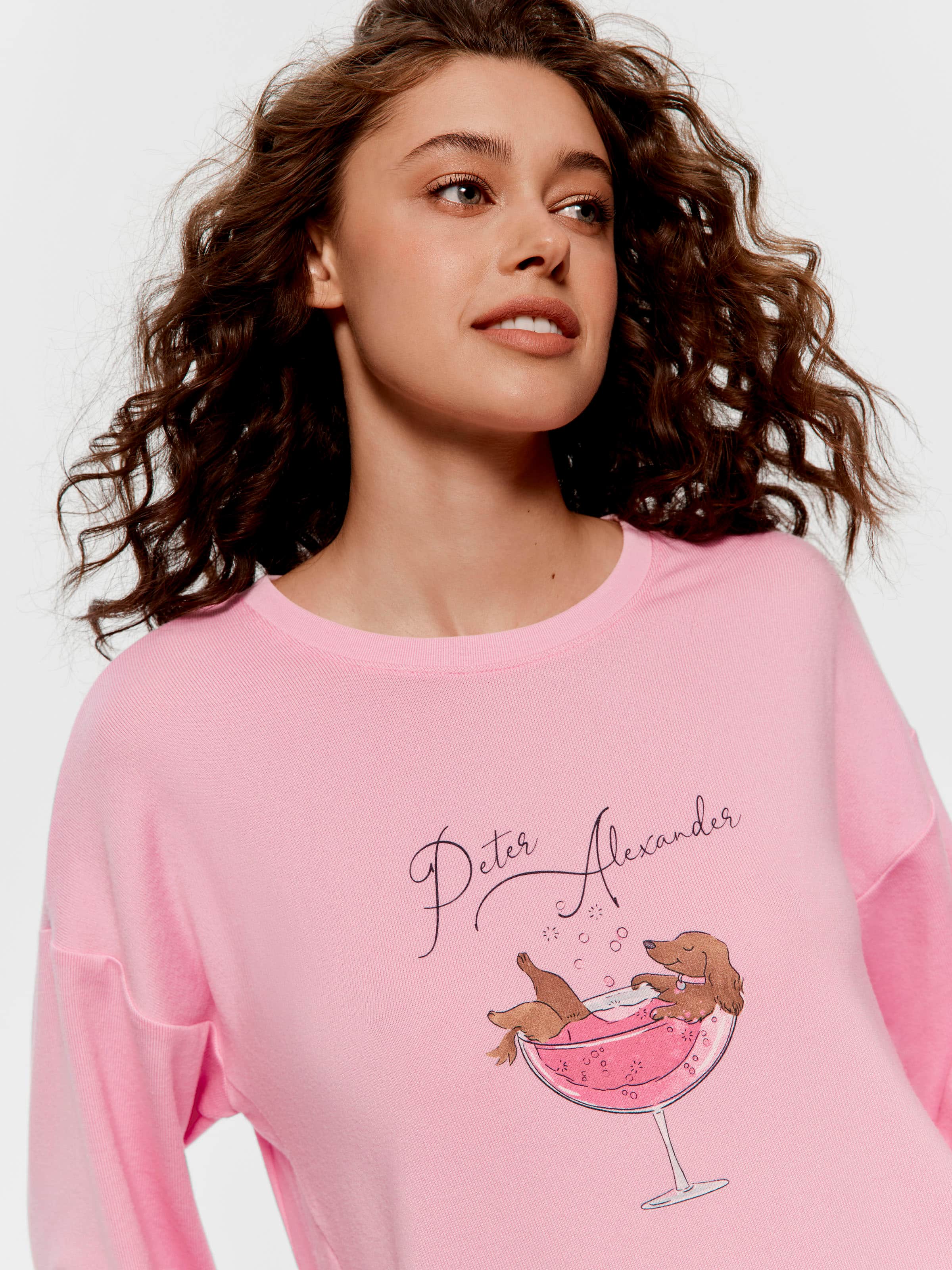 Champagne Penny Plush Pj Top