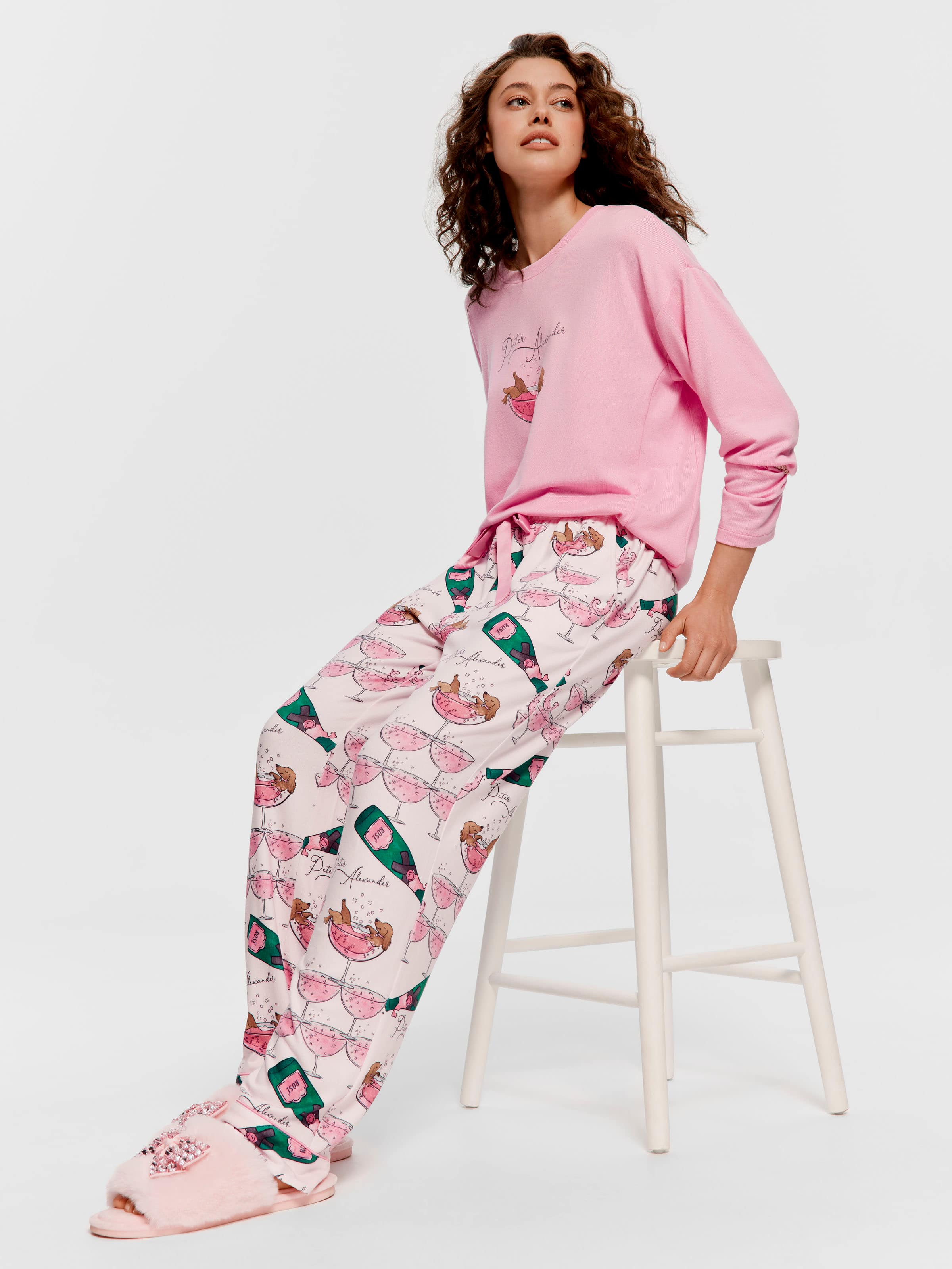 Champagne Penny Plush Pj Bottom