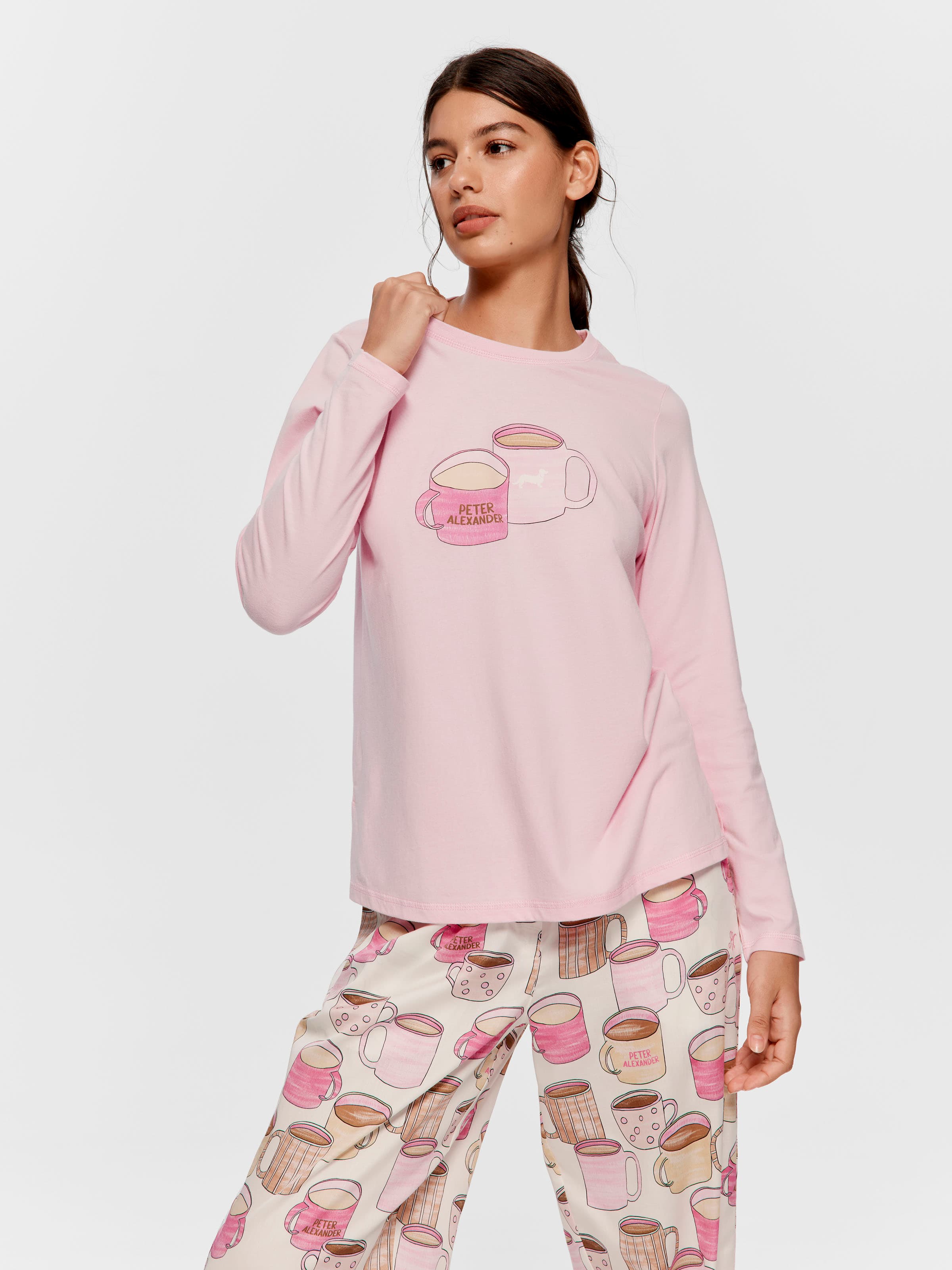 Coffee Time 100% Cotton Pj Top