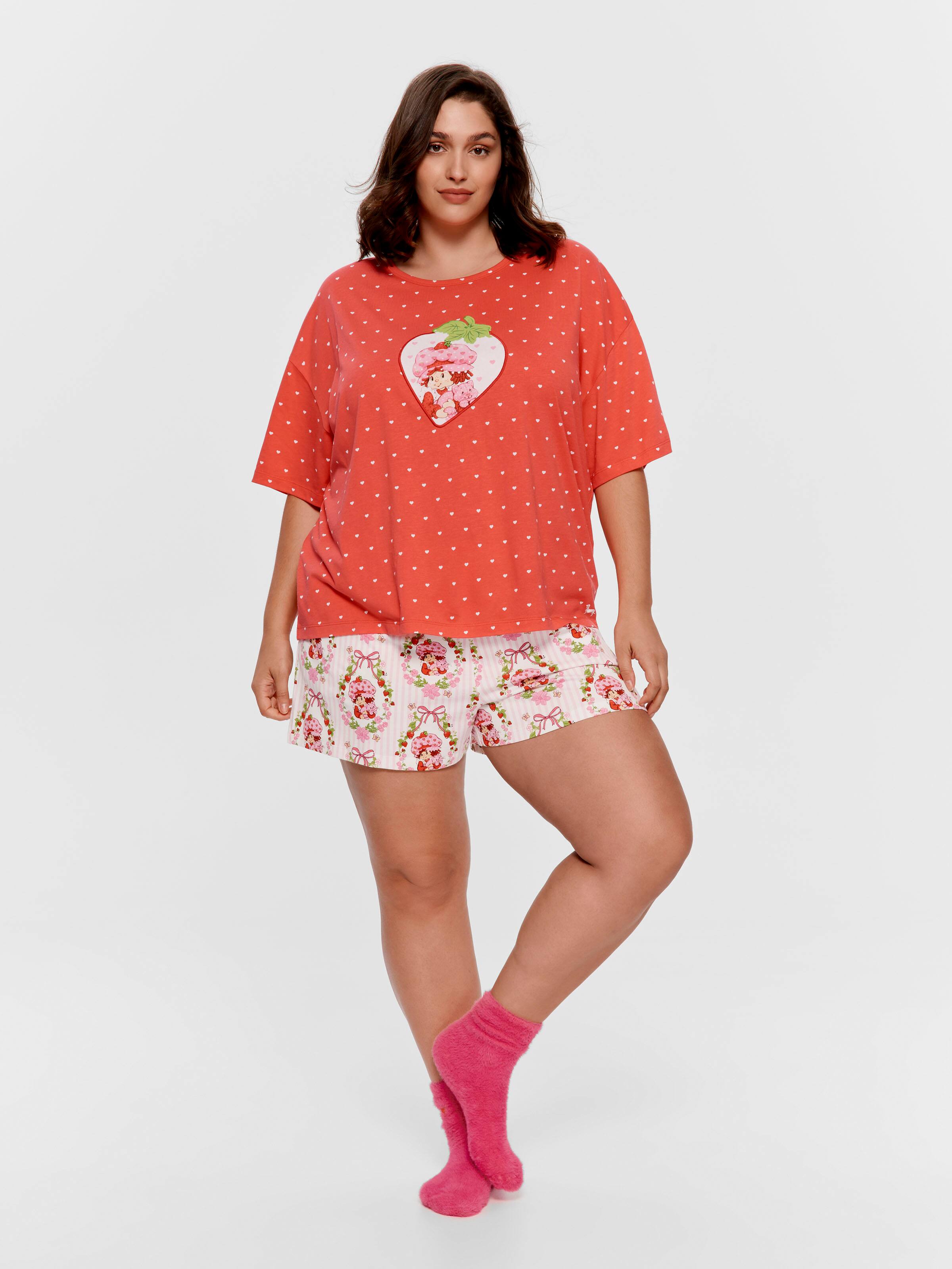 P.A. Plus Strawberry Shortcake Heart Oversized Tshirt
