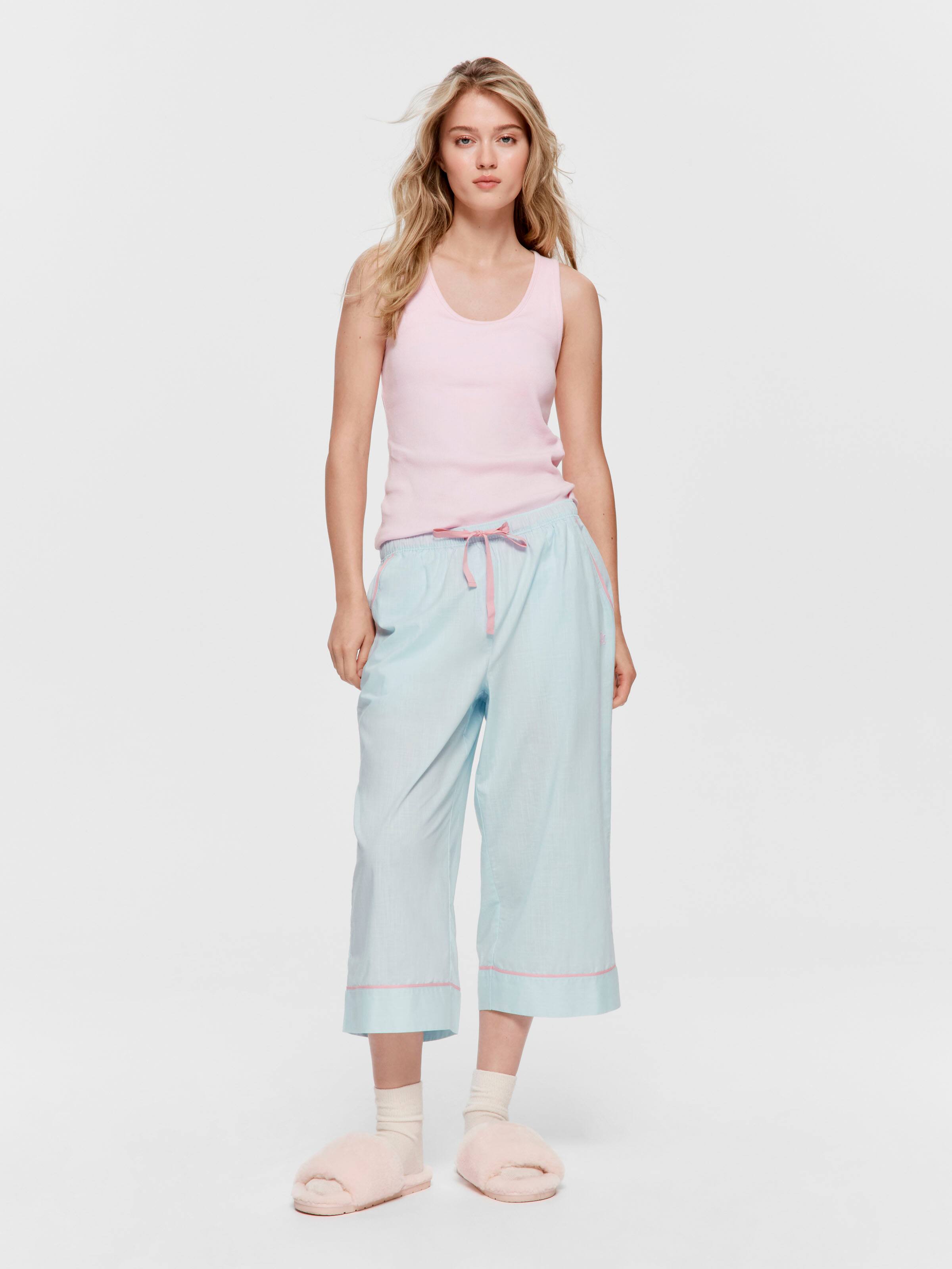 Soft Blue 100% Cotton Pj Bottom