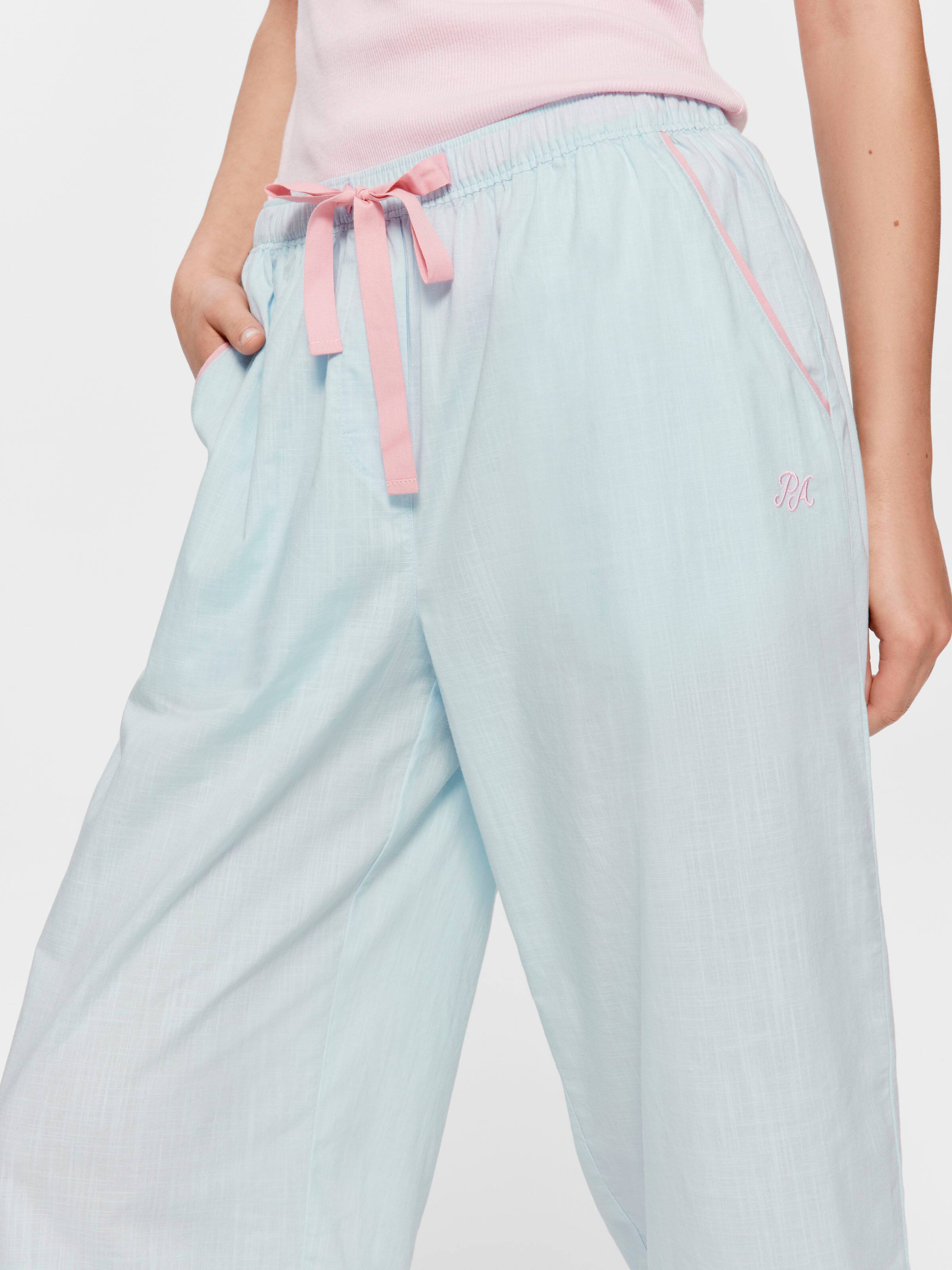 Soft Blue 100% Cotton Pj Bottom
