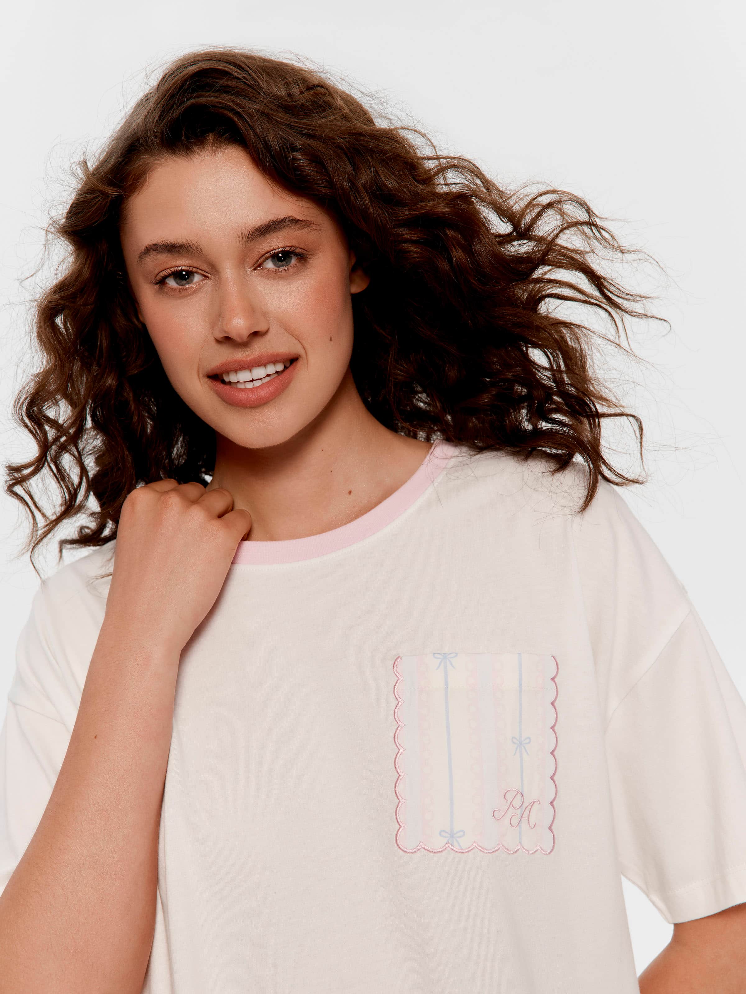 Scallop Pocket Pj Top