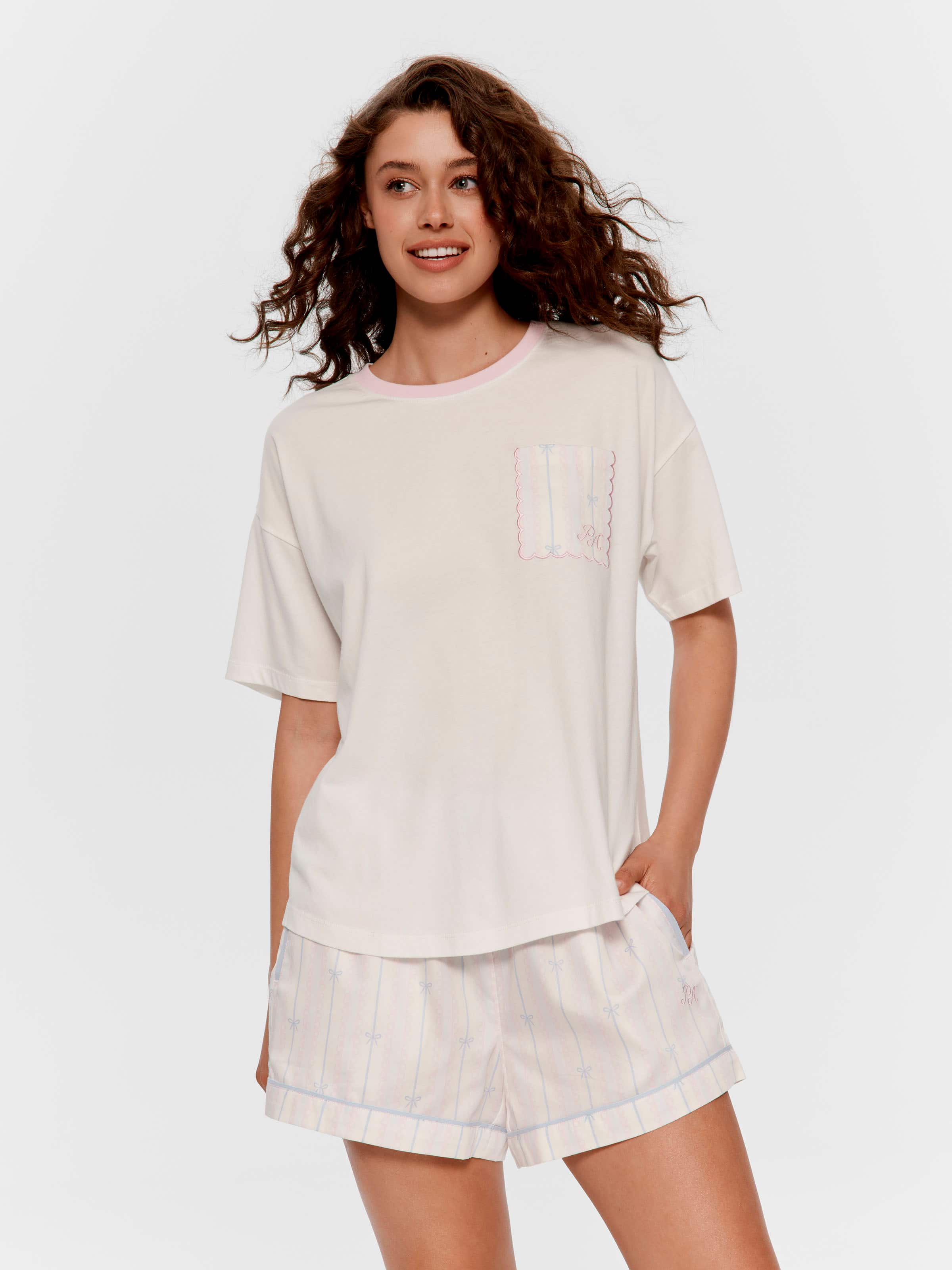 Scallop Pocket Pj Top