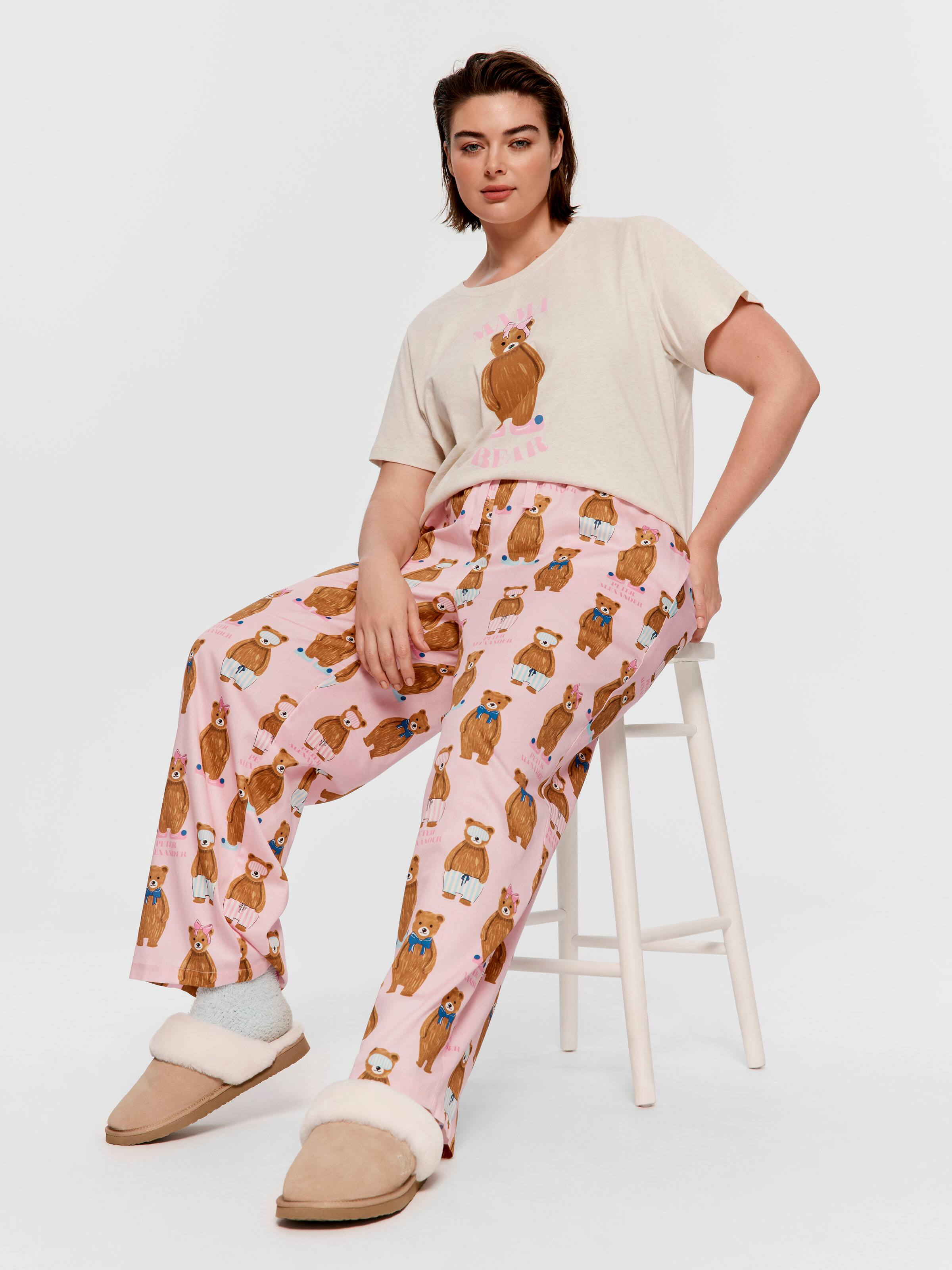 P.A. Plus Sleepy Bear 100% Cotton Sateen Pj Bottom
