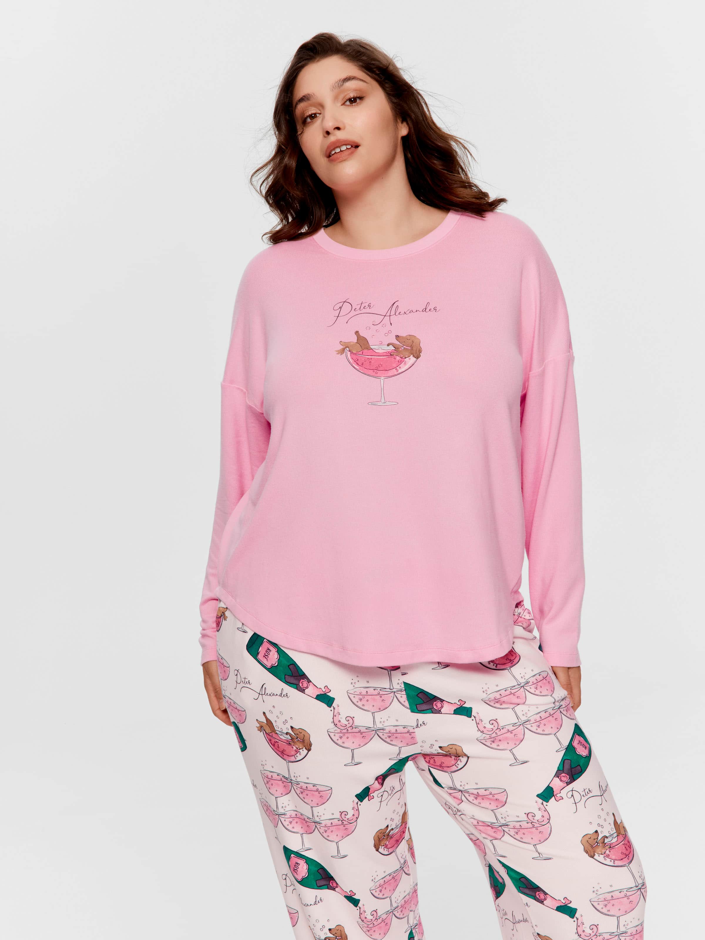 P.A. Plus Champagne Penny Plush Pj Top