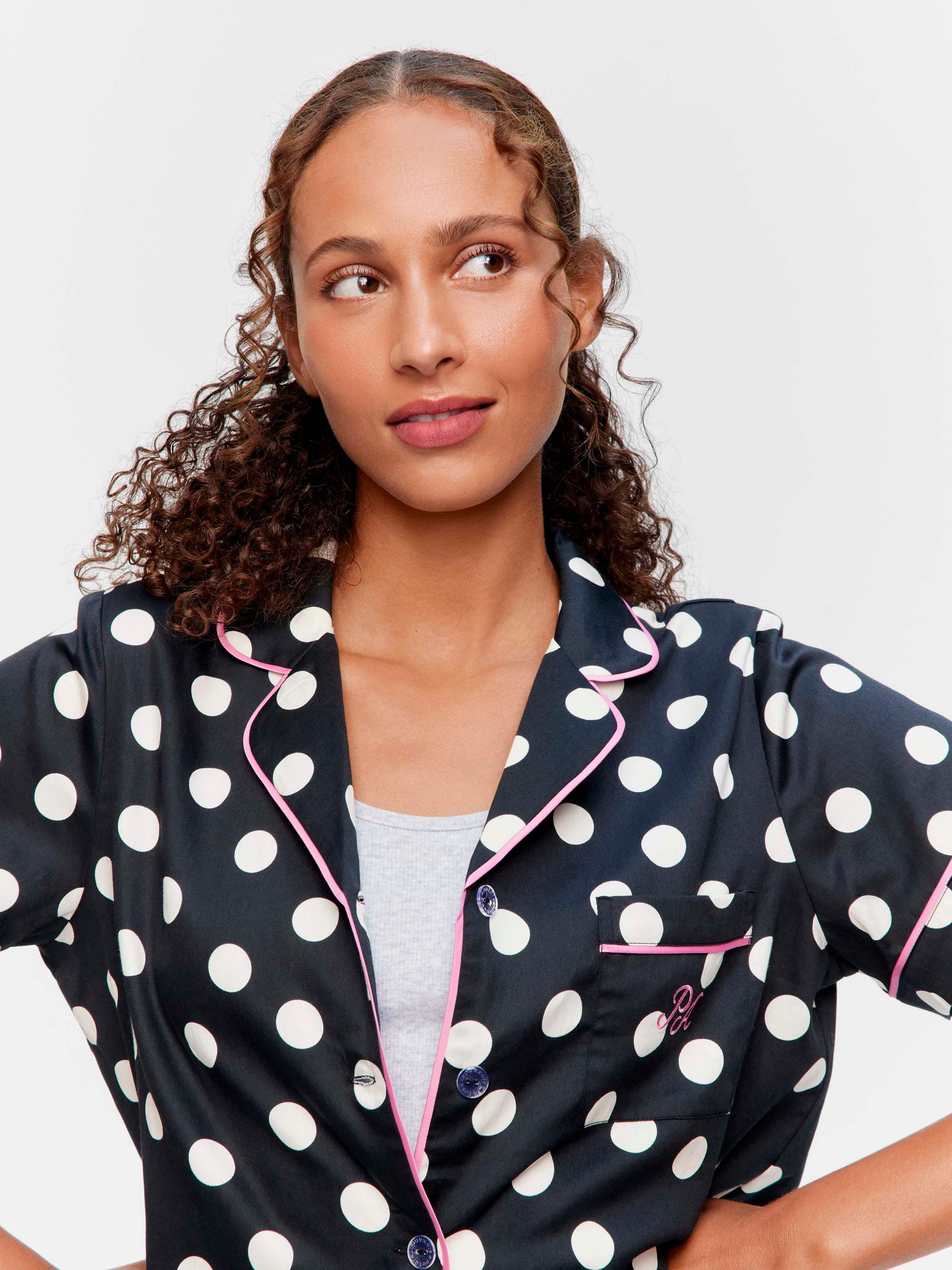 Spotty 100% Cotton Shortie Pj Set