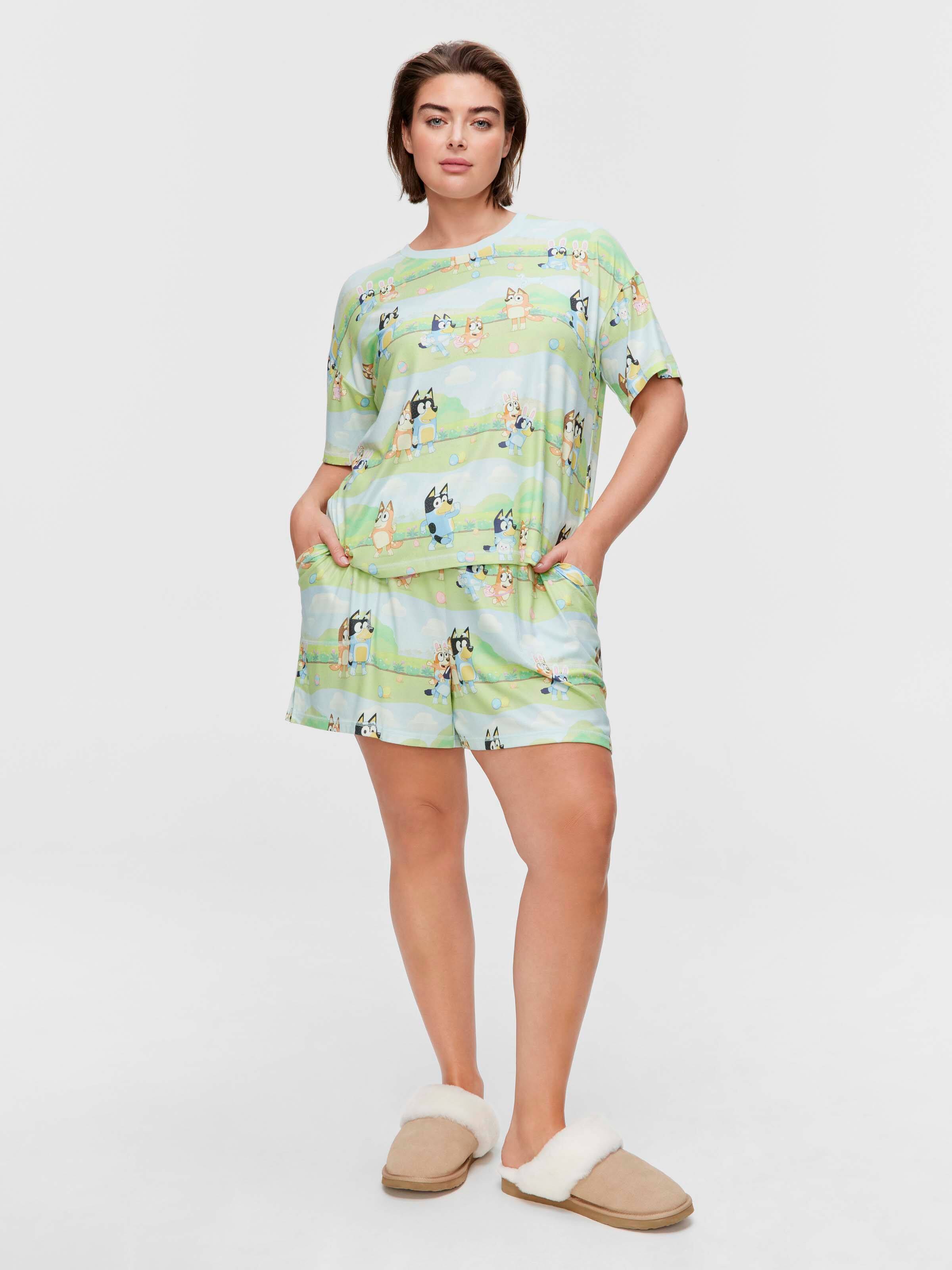 P.A. Plus Bluey Easter Plush Shortie Pj Set