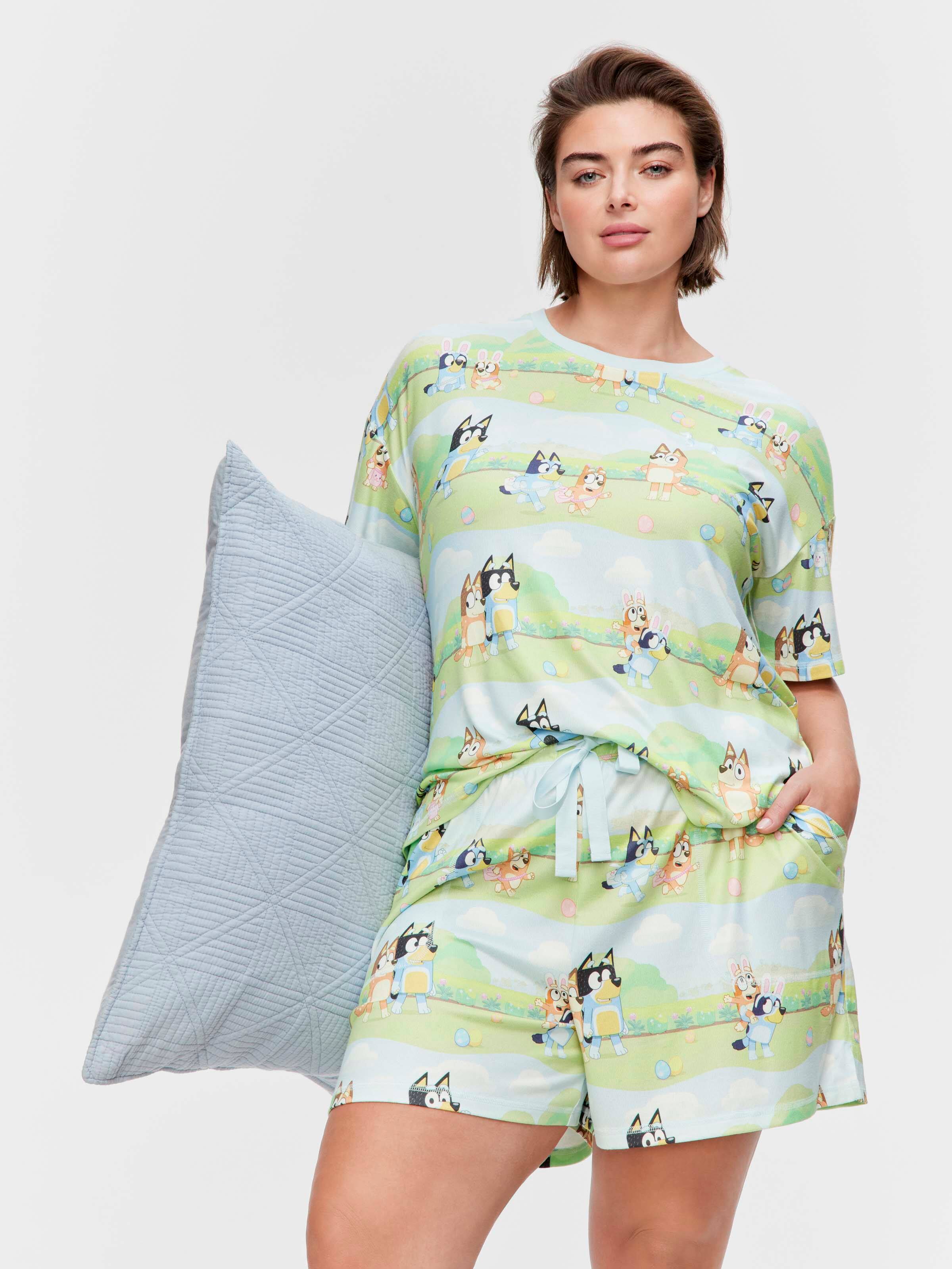 P.A. Plus Bluey Easter Plush Shortie Pj Set