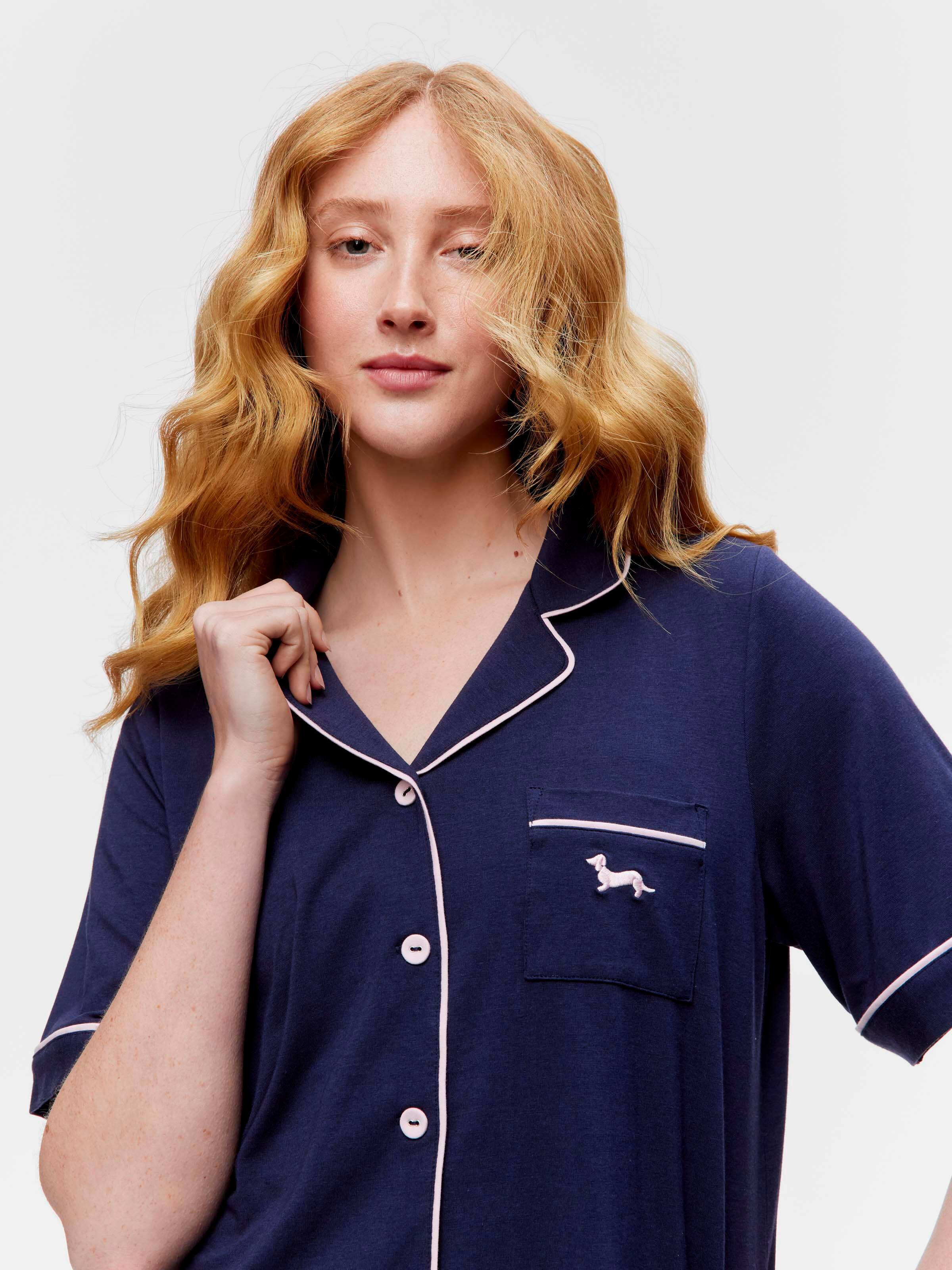 Navy Bamboo Jersey Shirt