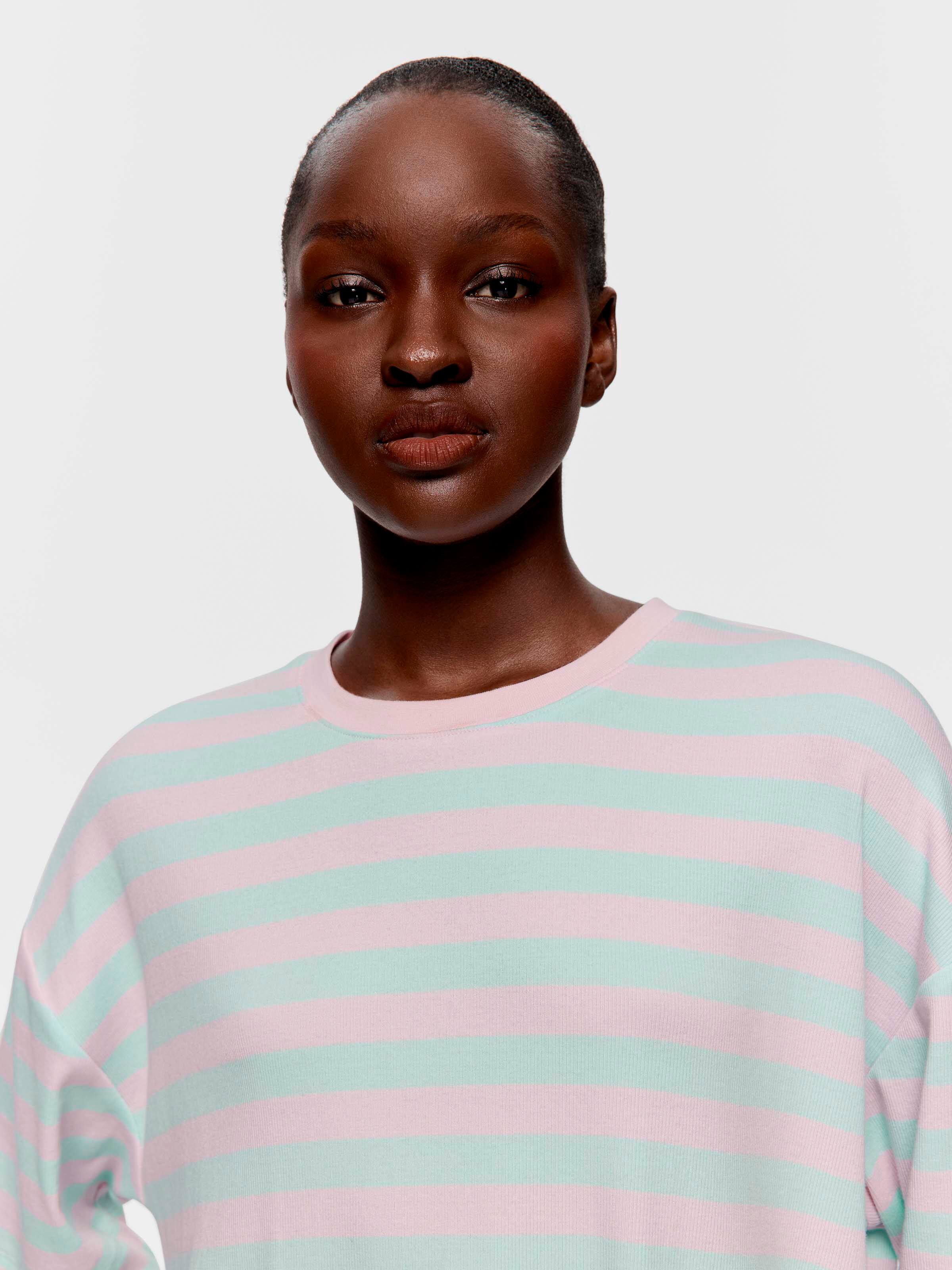 Pink Green Stripe Tshirt