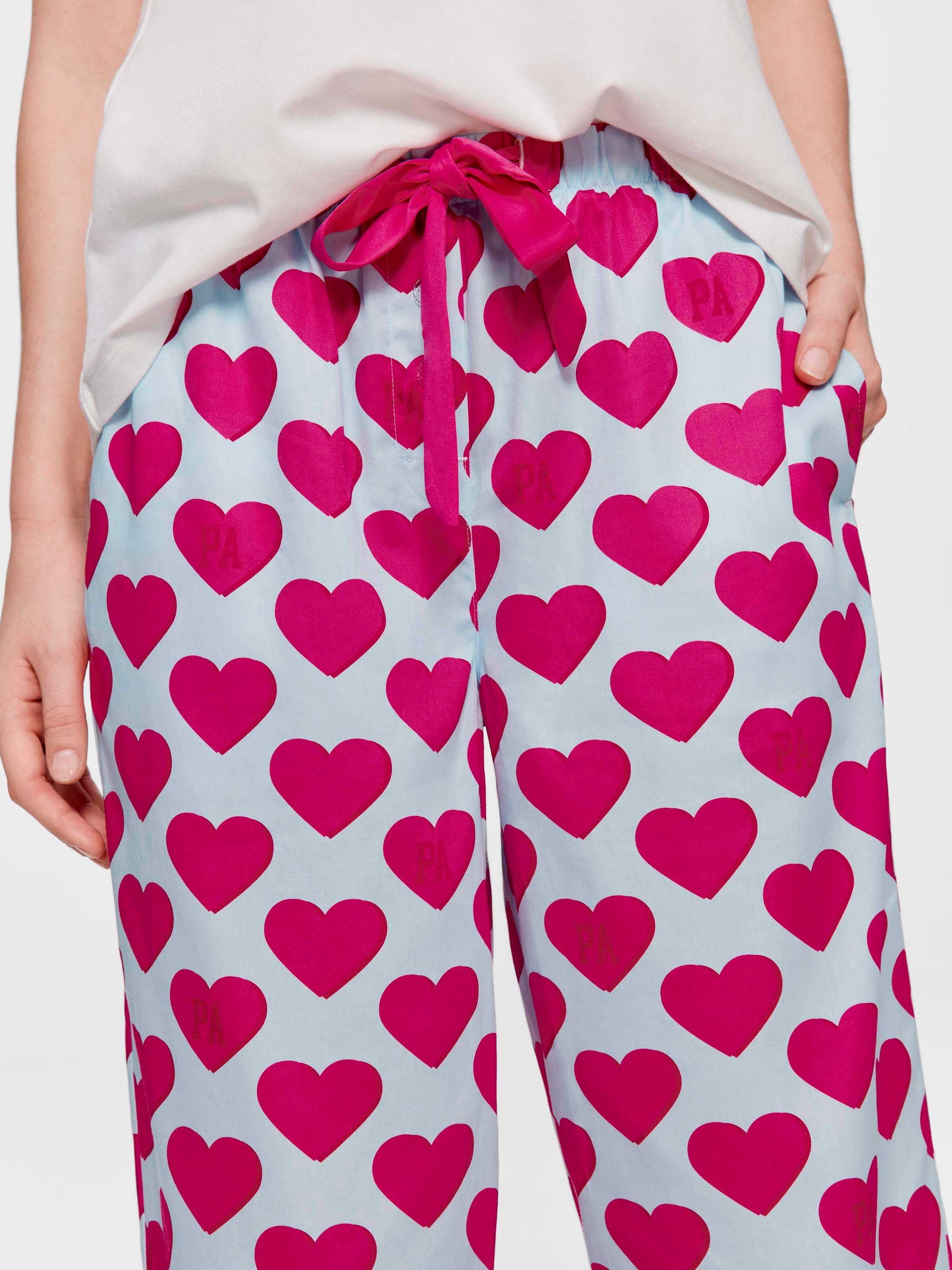 Hearts 100% Cotton 3/4 Length Pj Bottom
