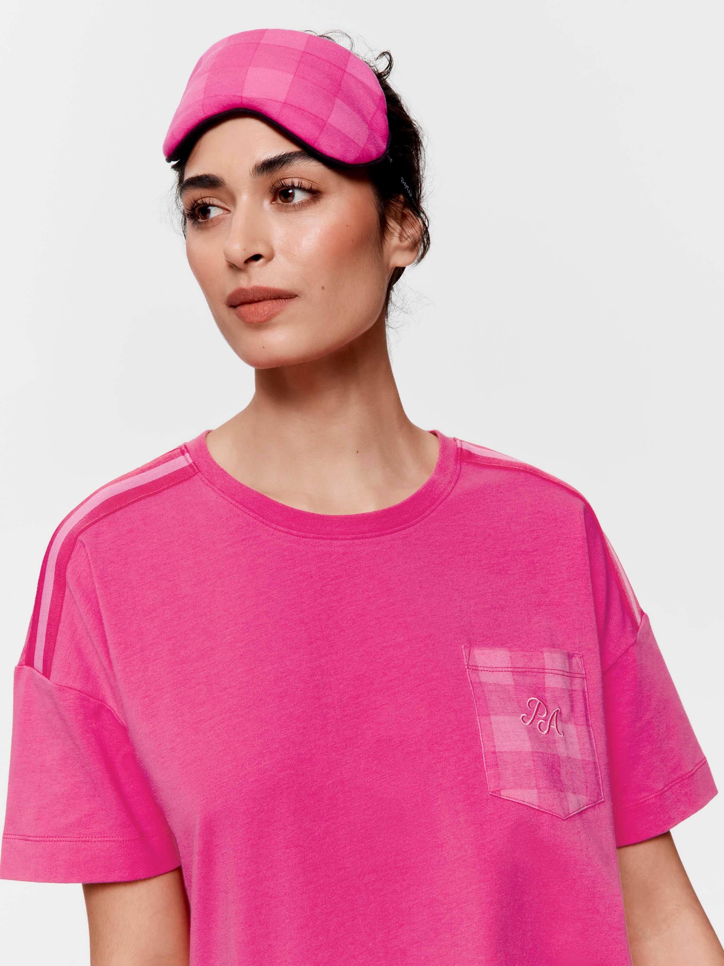 Pink Gingham Sporty Short Sleeve Top