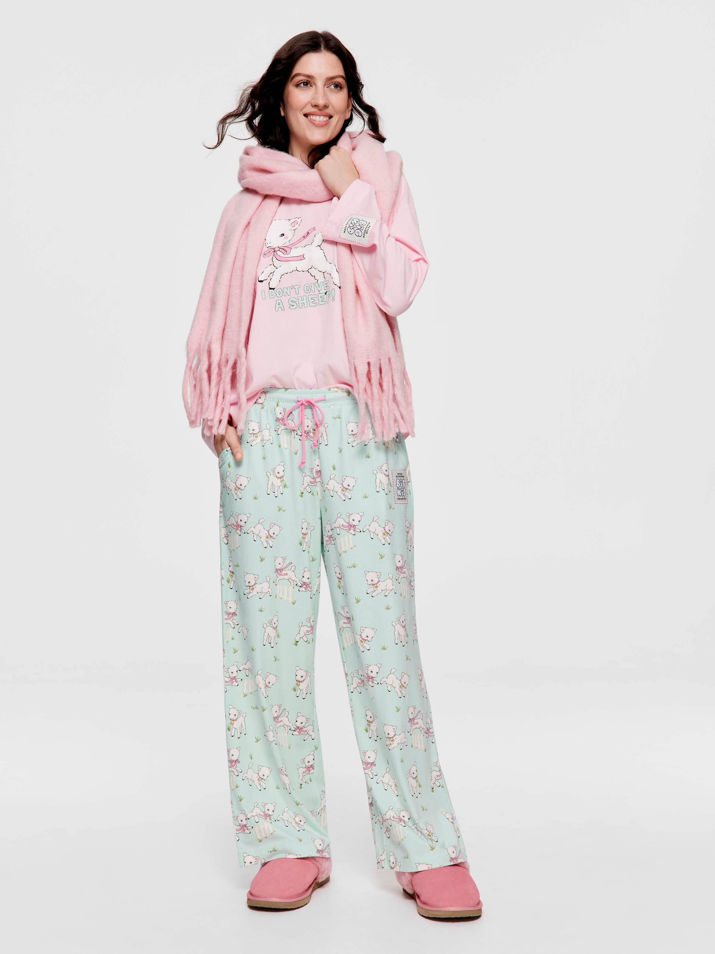 women's sheep sheep pajama bottoms