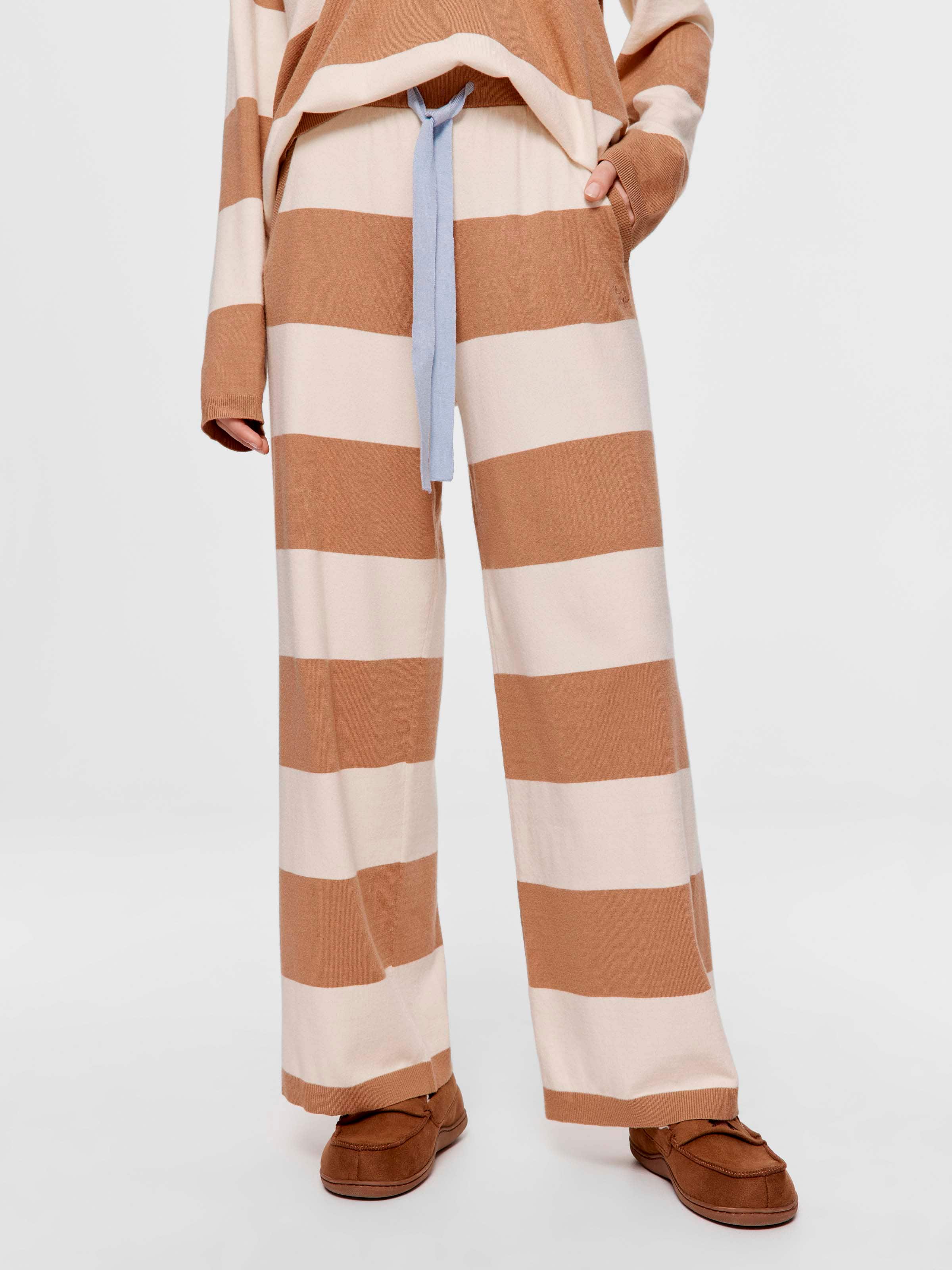 Soft Knit Stripe Straight Leg Pj Bottom