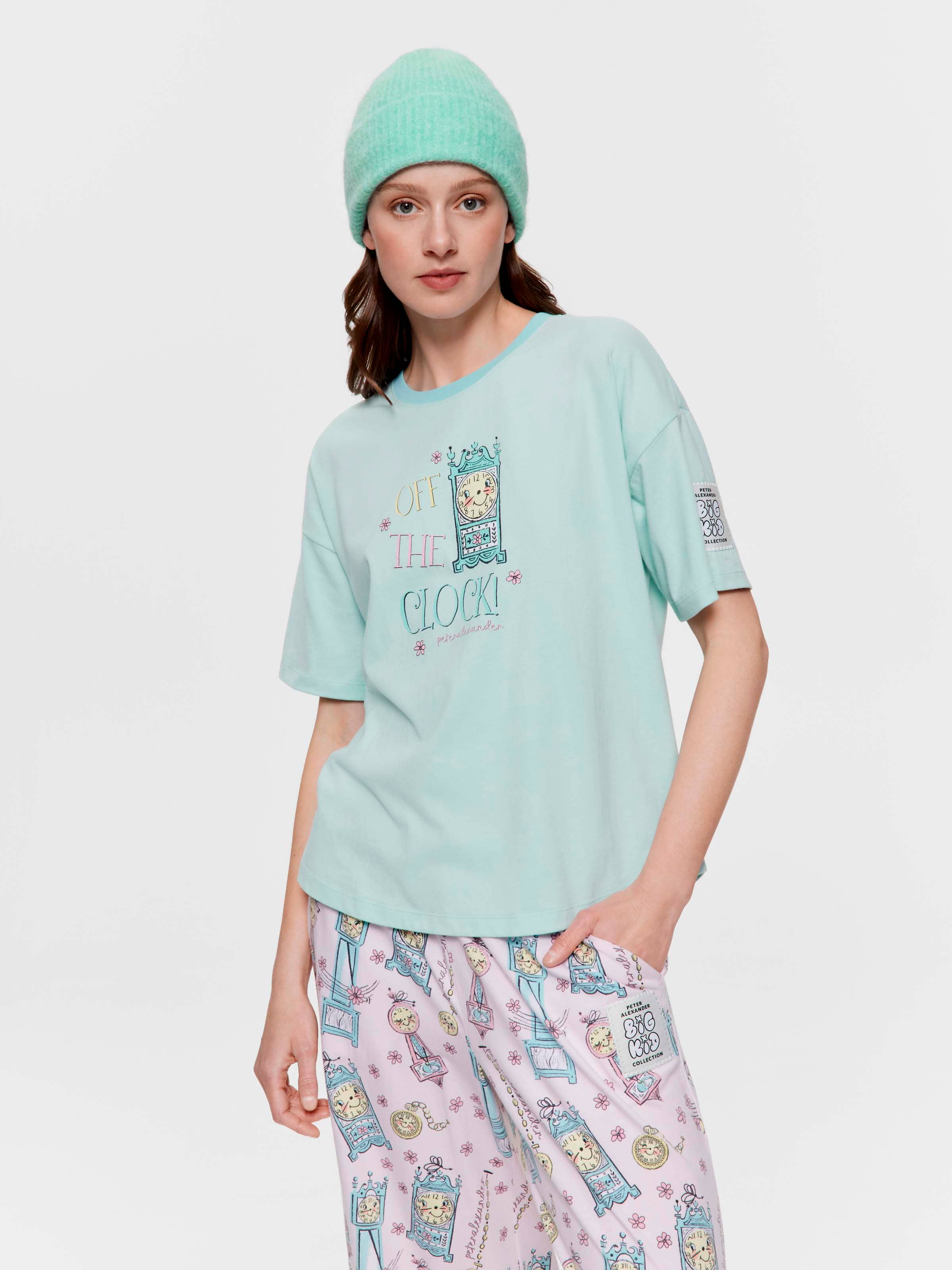 Off The Clock 100% Cotton Pj Top