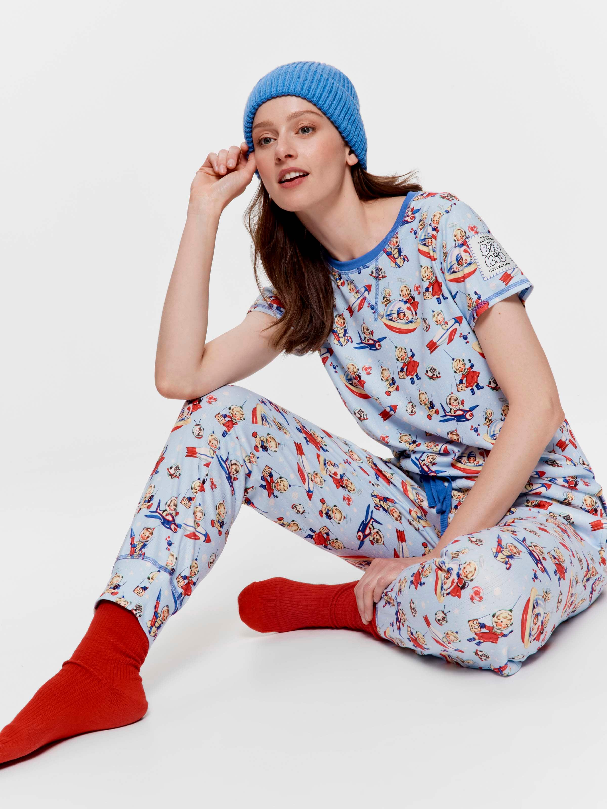 Space Big Kid Pointelle Pj Set