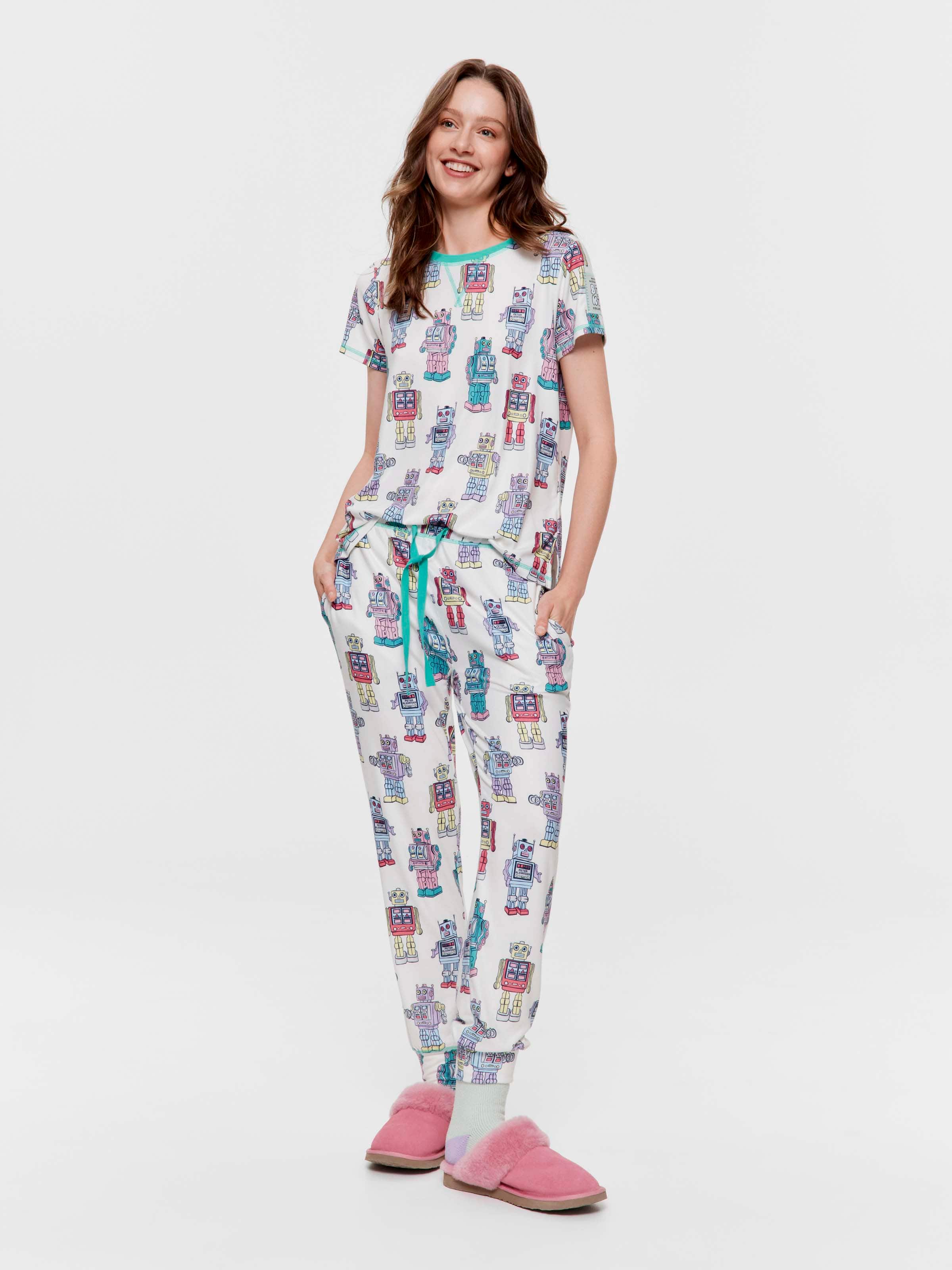 Robot Big Kid Plush Pj Set