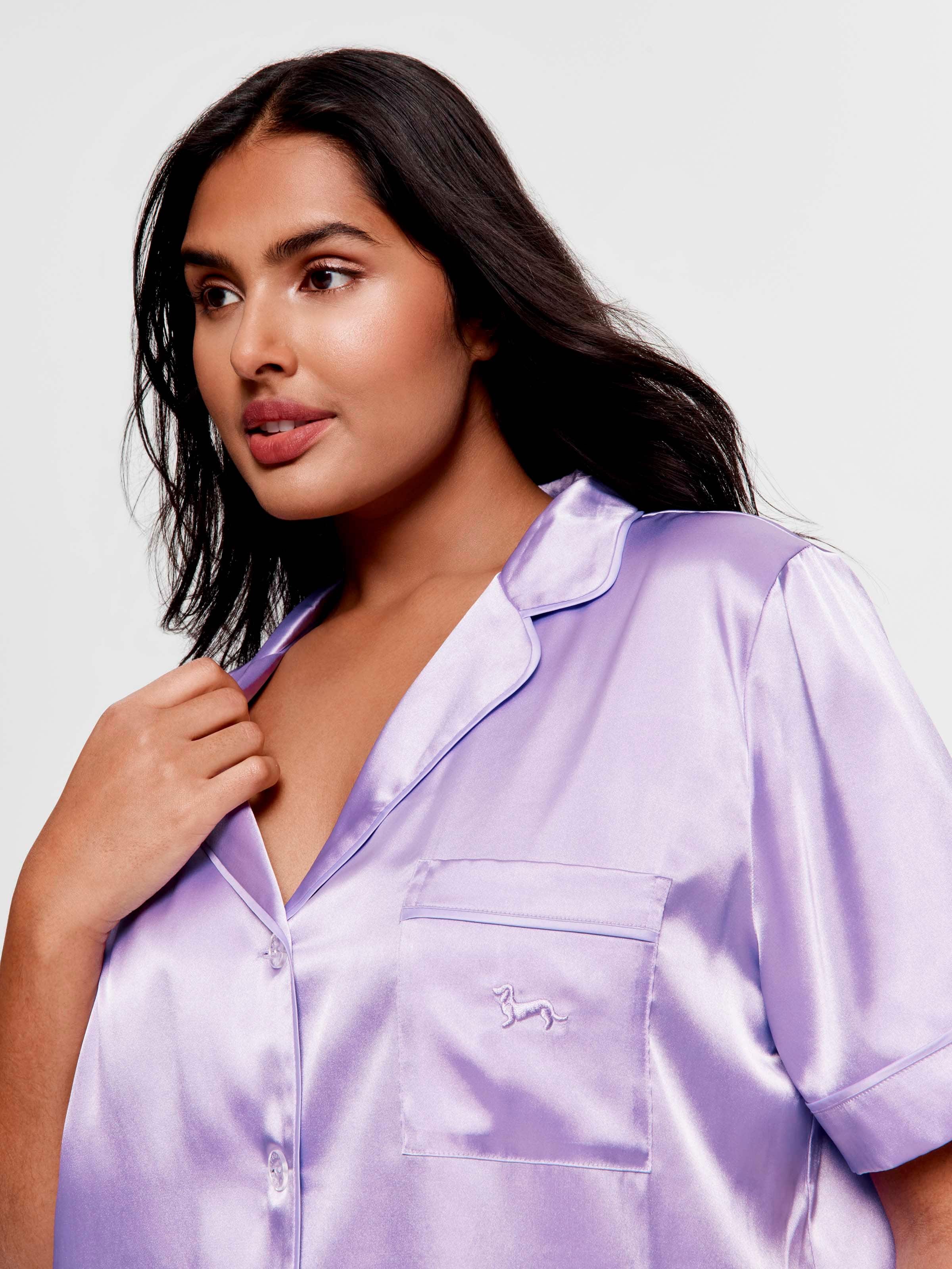 P.A. Plus Iris Satin Chic Shortie Pj Set
