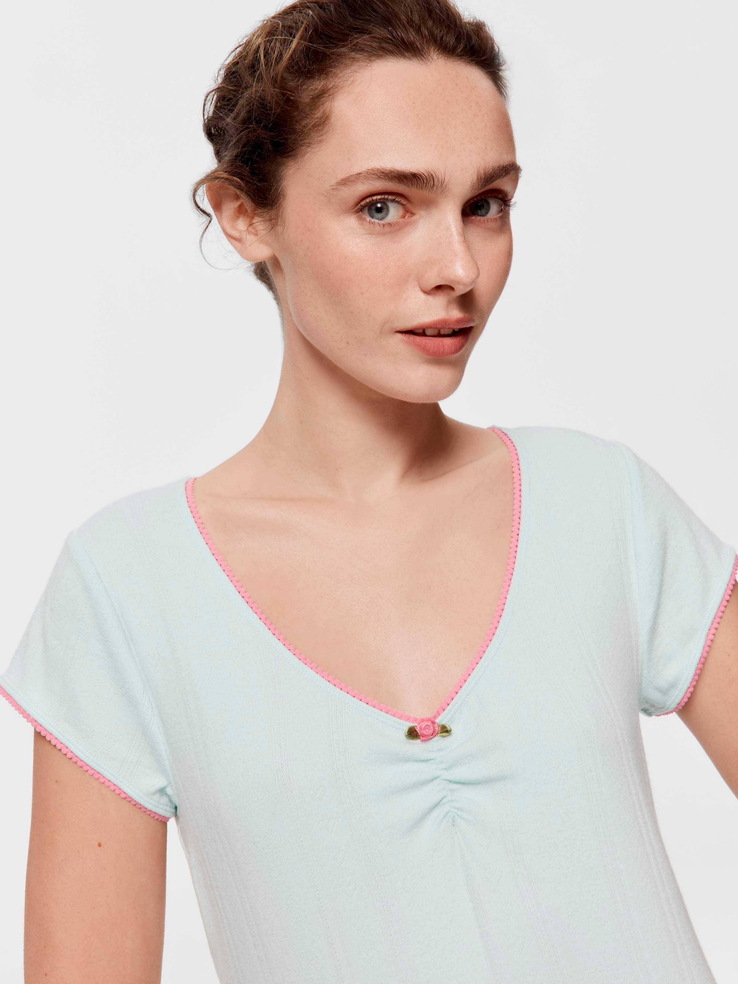 Mint Pointelle Top