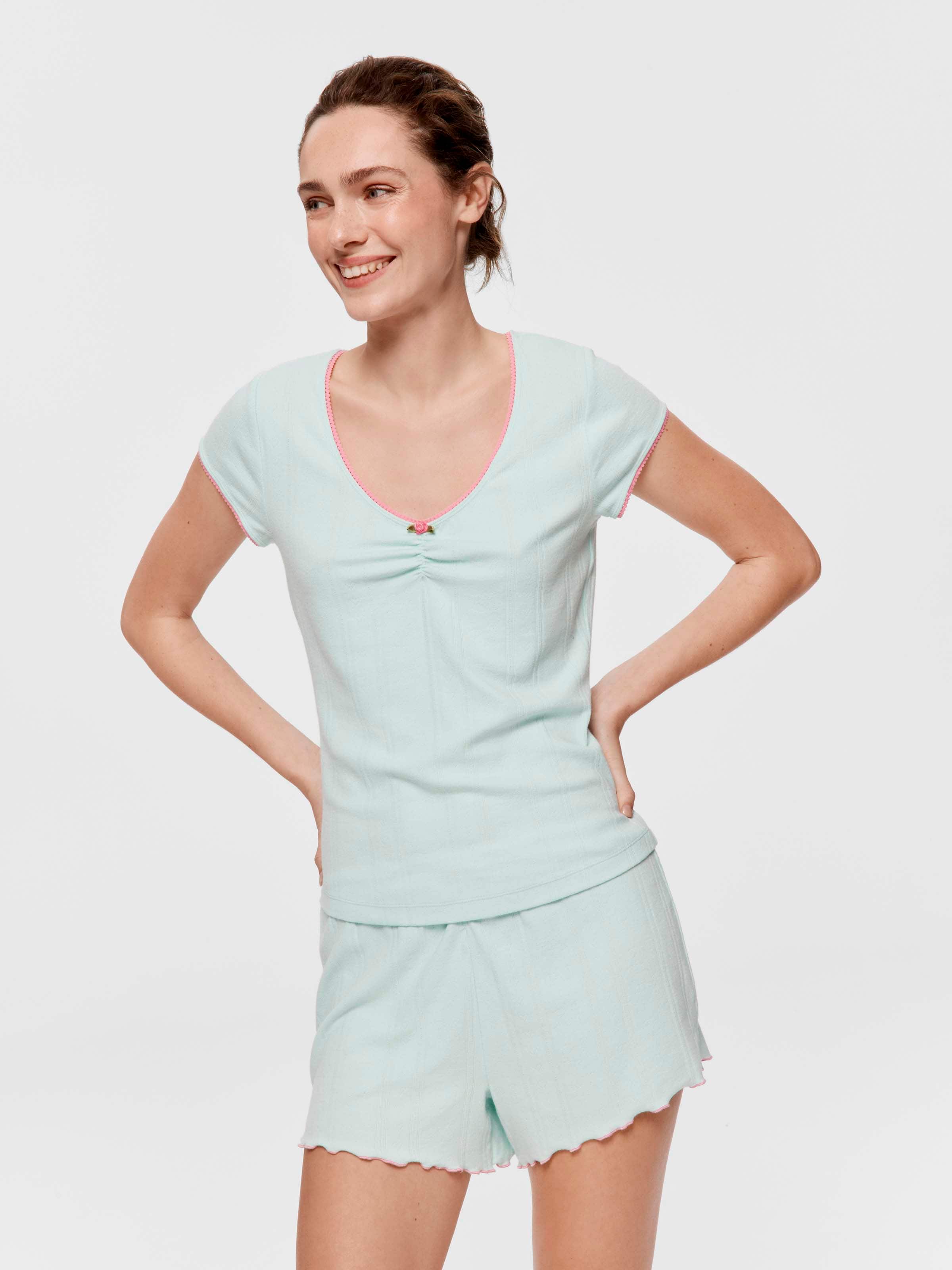 Mint Pointelle Top
