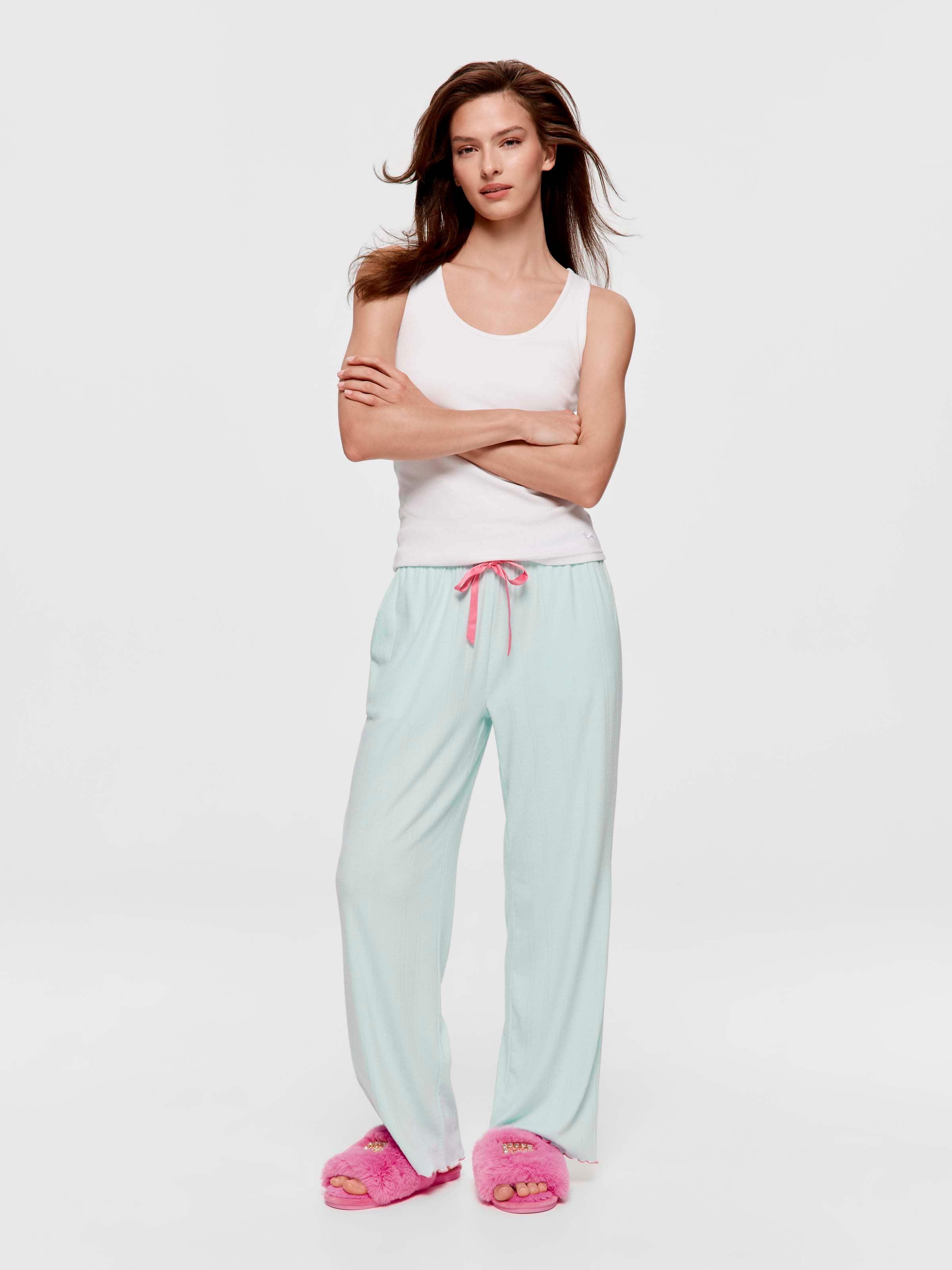Mint Pointelle Pj Bottom