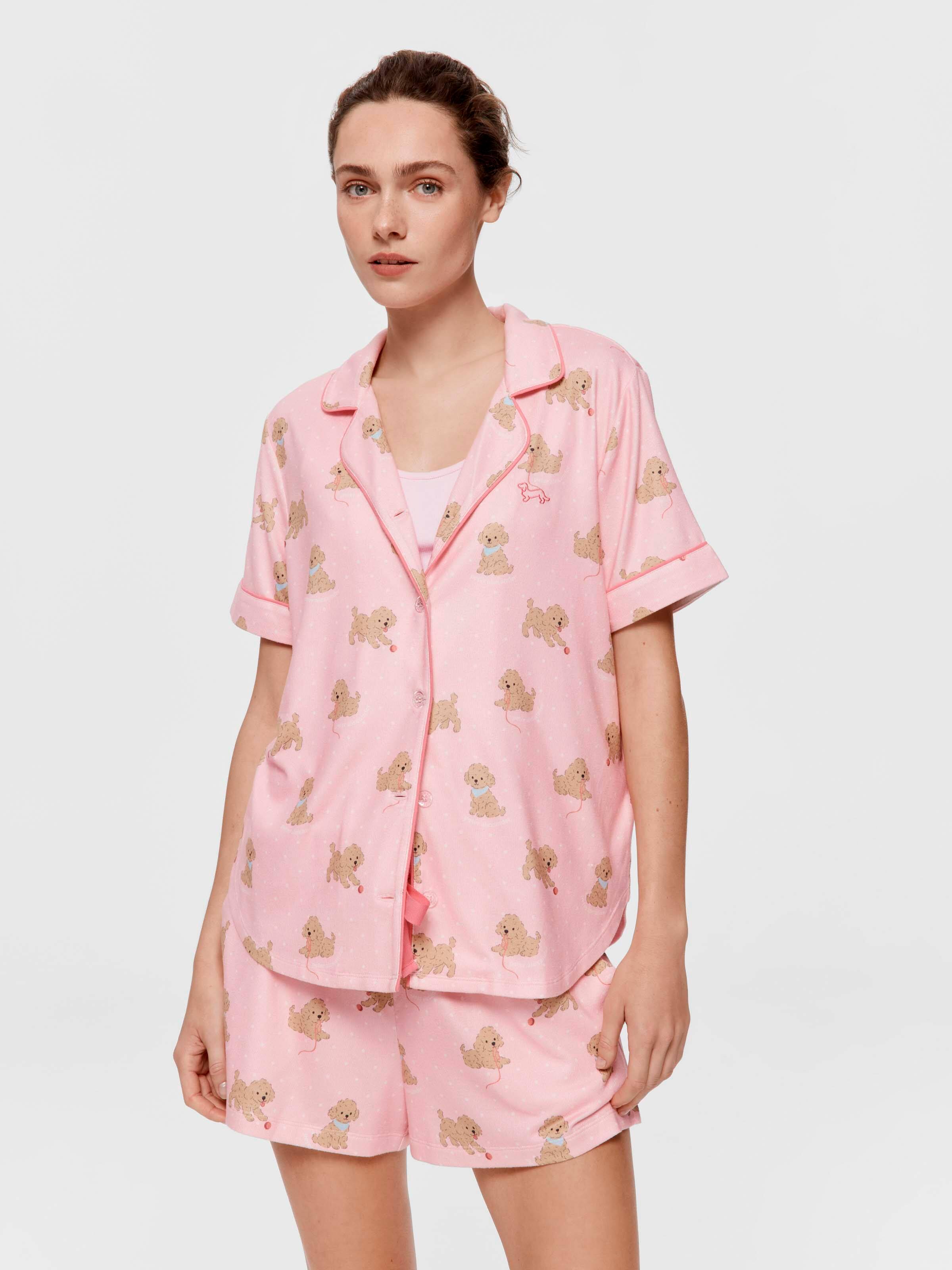 Playful Puppy Plush Shortie Pj Set