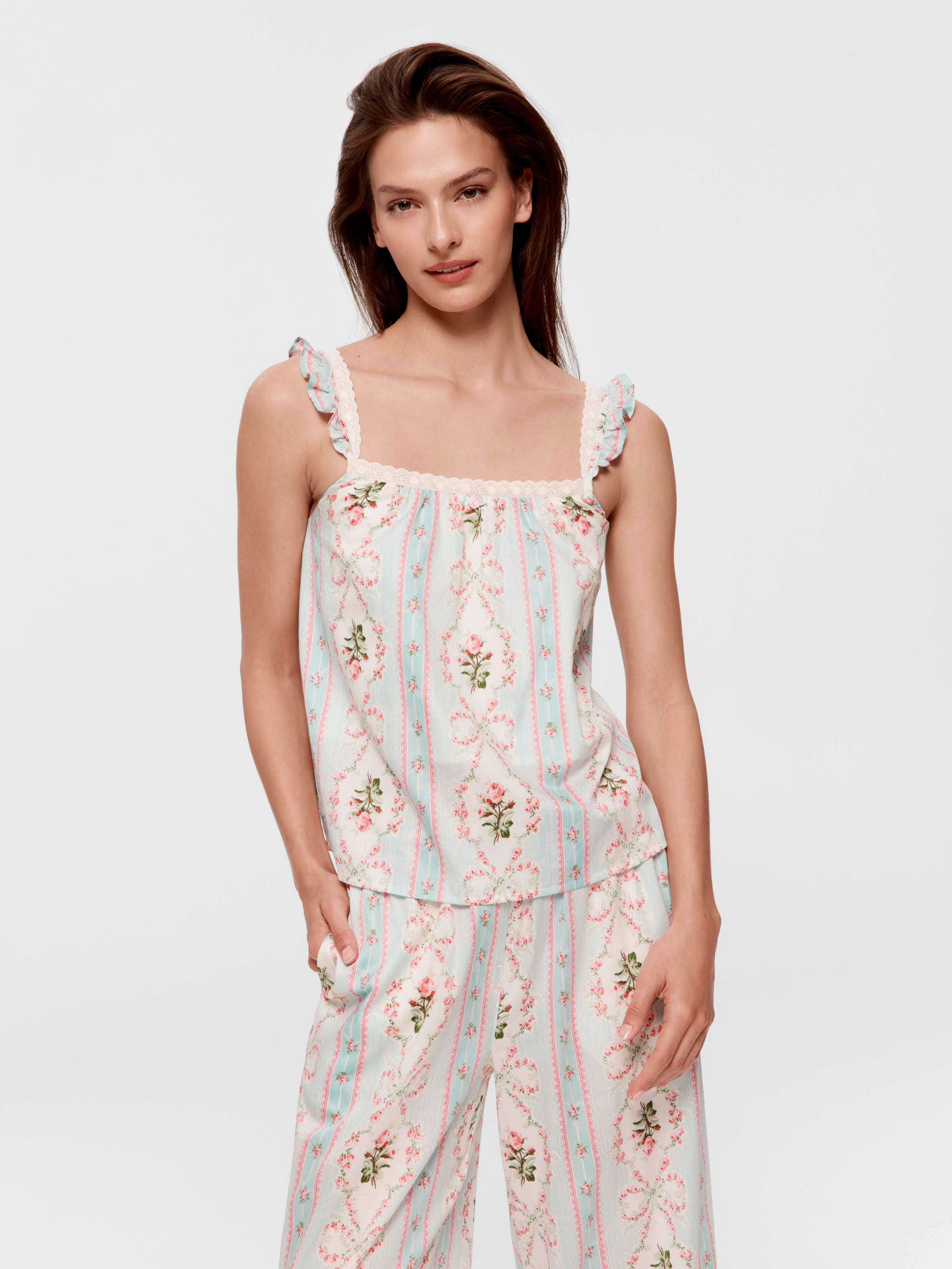 Vintage Floral 100% Cami Top