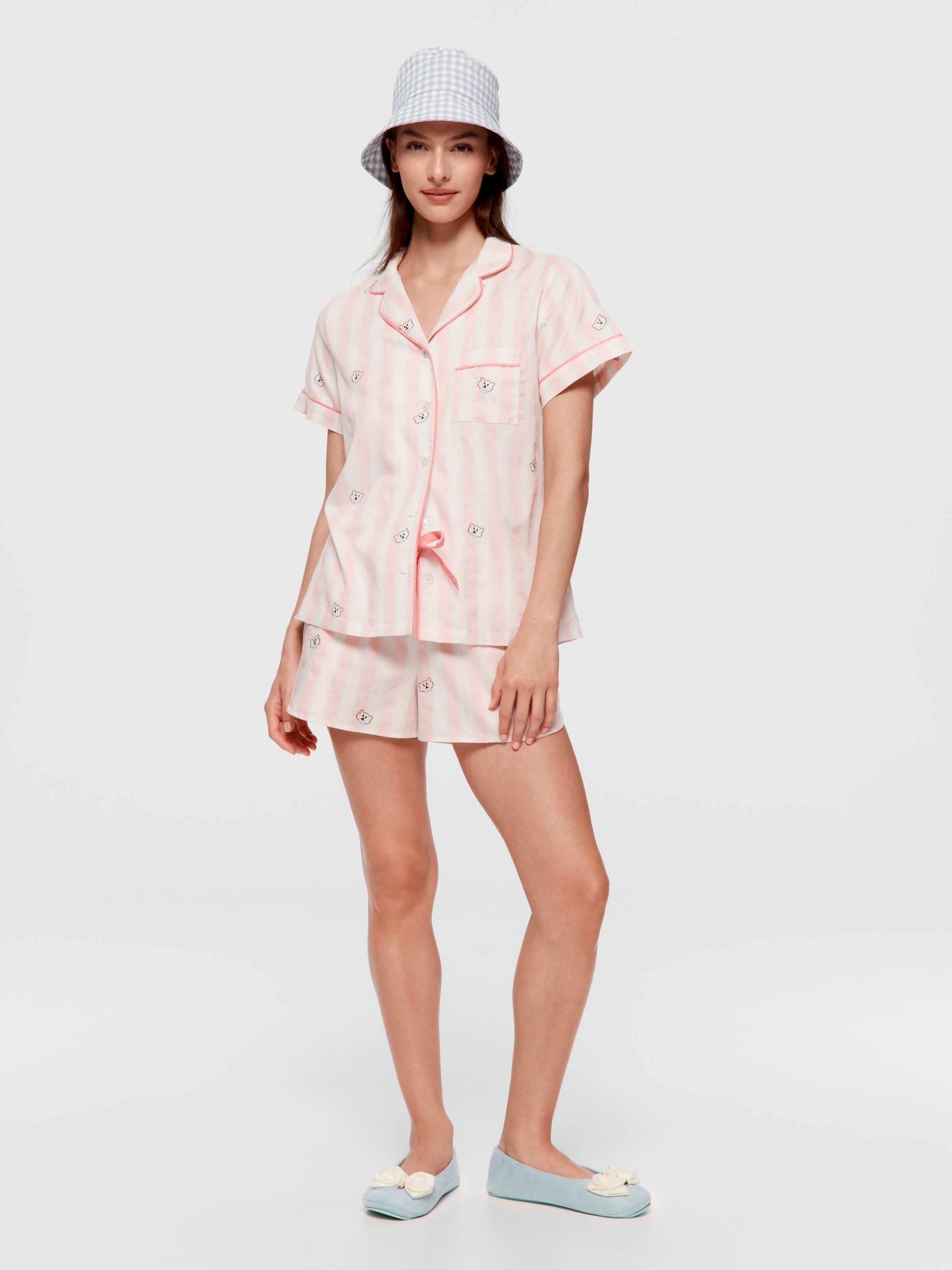 Vintage Bear 100% Cotton Sateen Pj Short