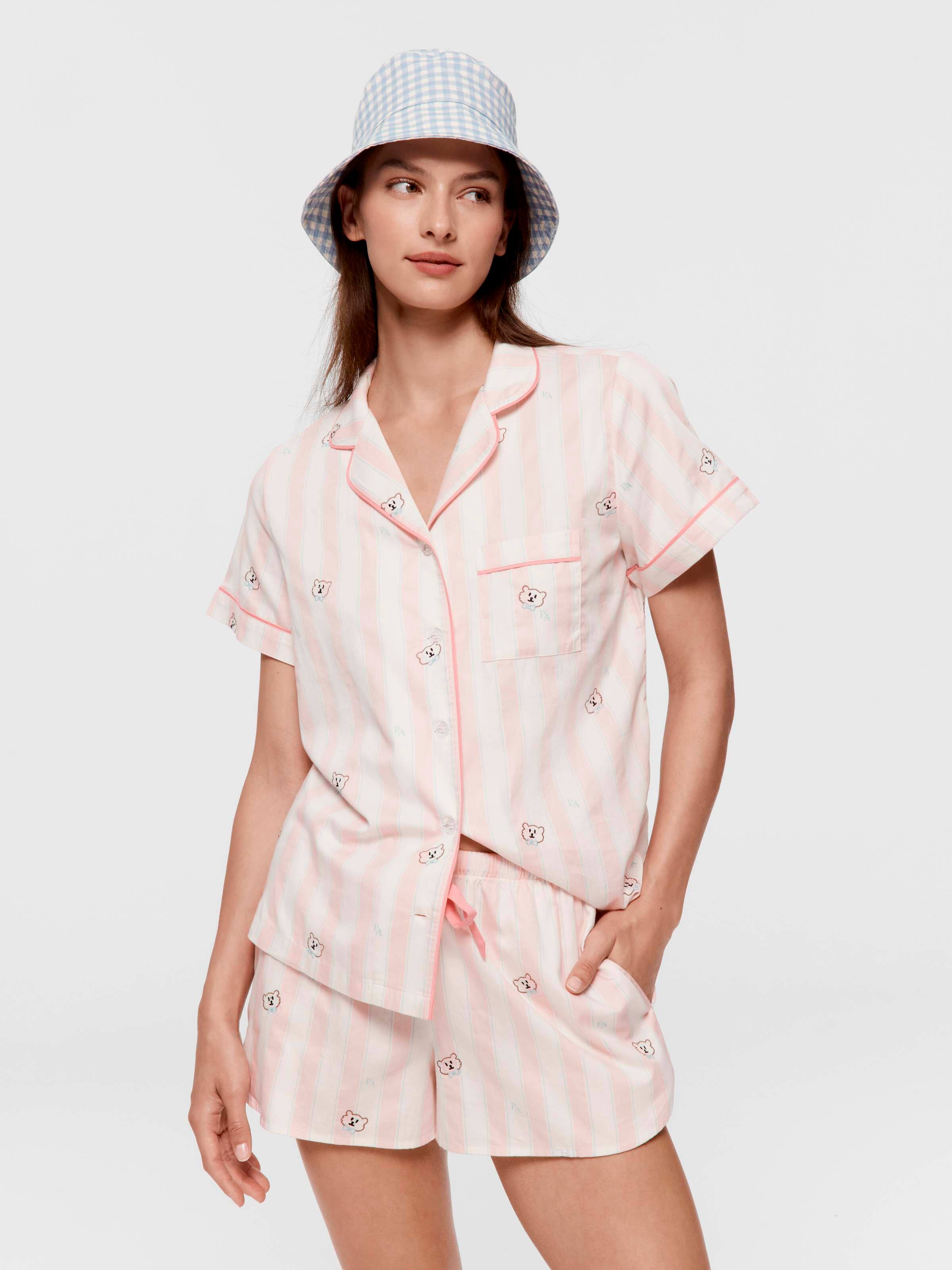 Vintage Bear 100% Cotton Sateen Pj Short