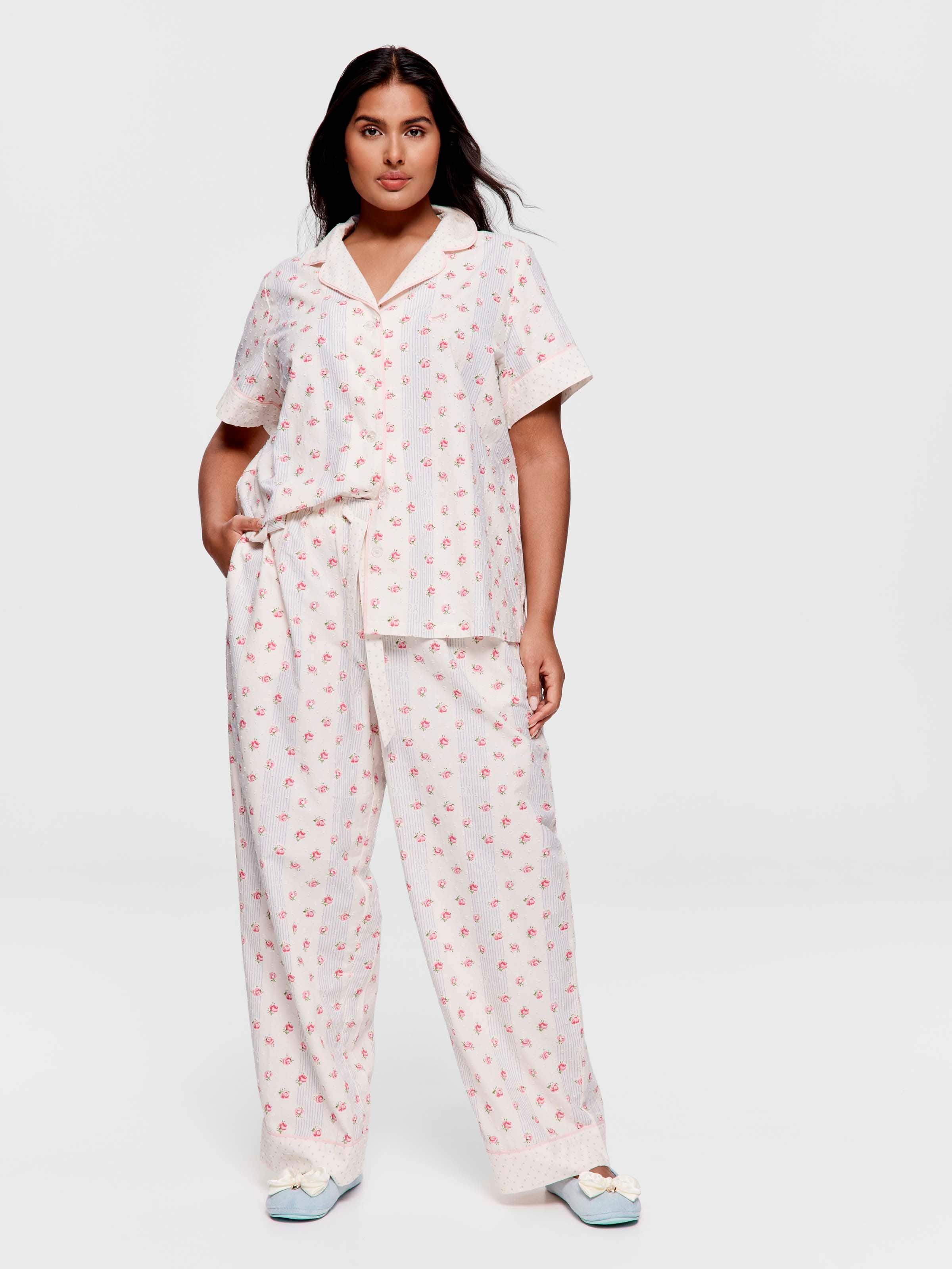 P.A. Plus Floral Stripe 100% Cotton Pj Set
